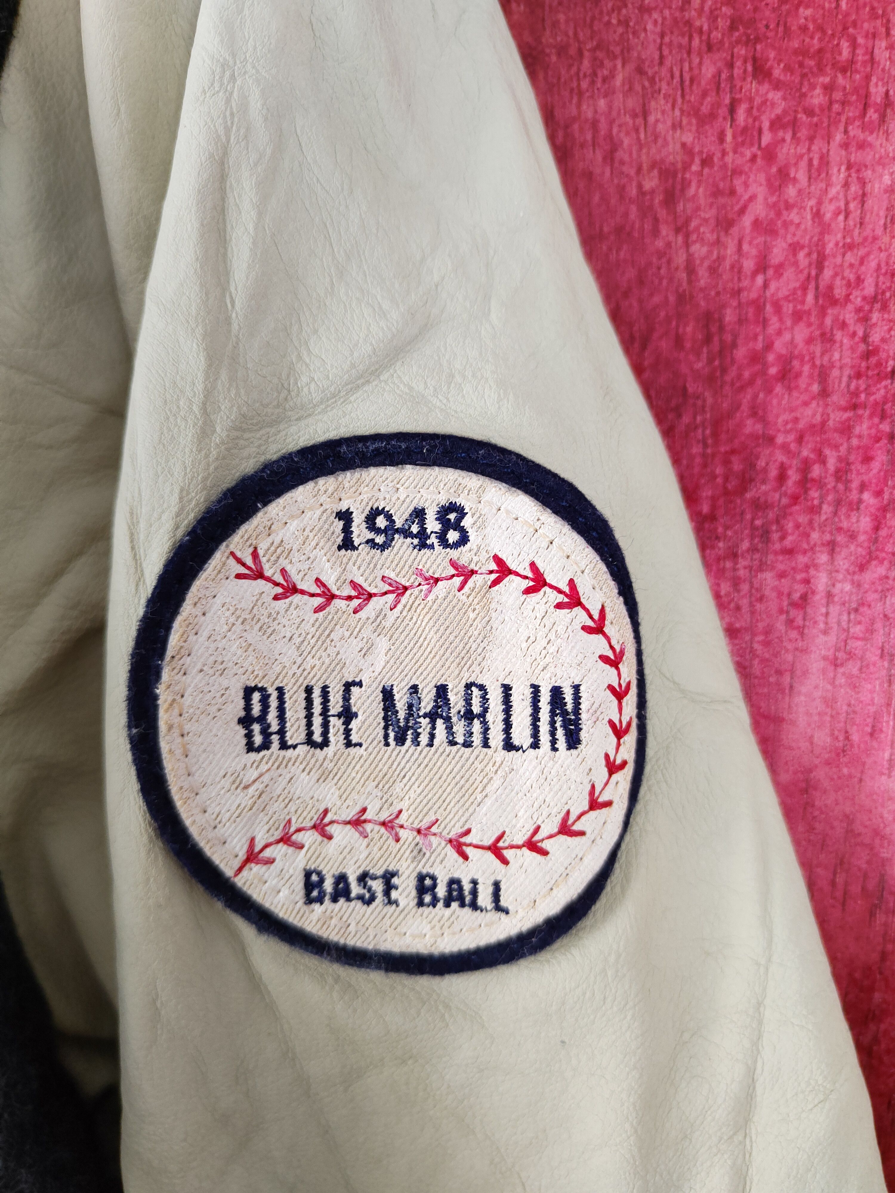Blue Marlin DL Blue Marlin Gray varsity jacket #4301 Size US M / EU 48-50 / 2 - 3 Thumbnail