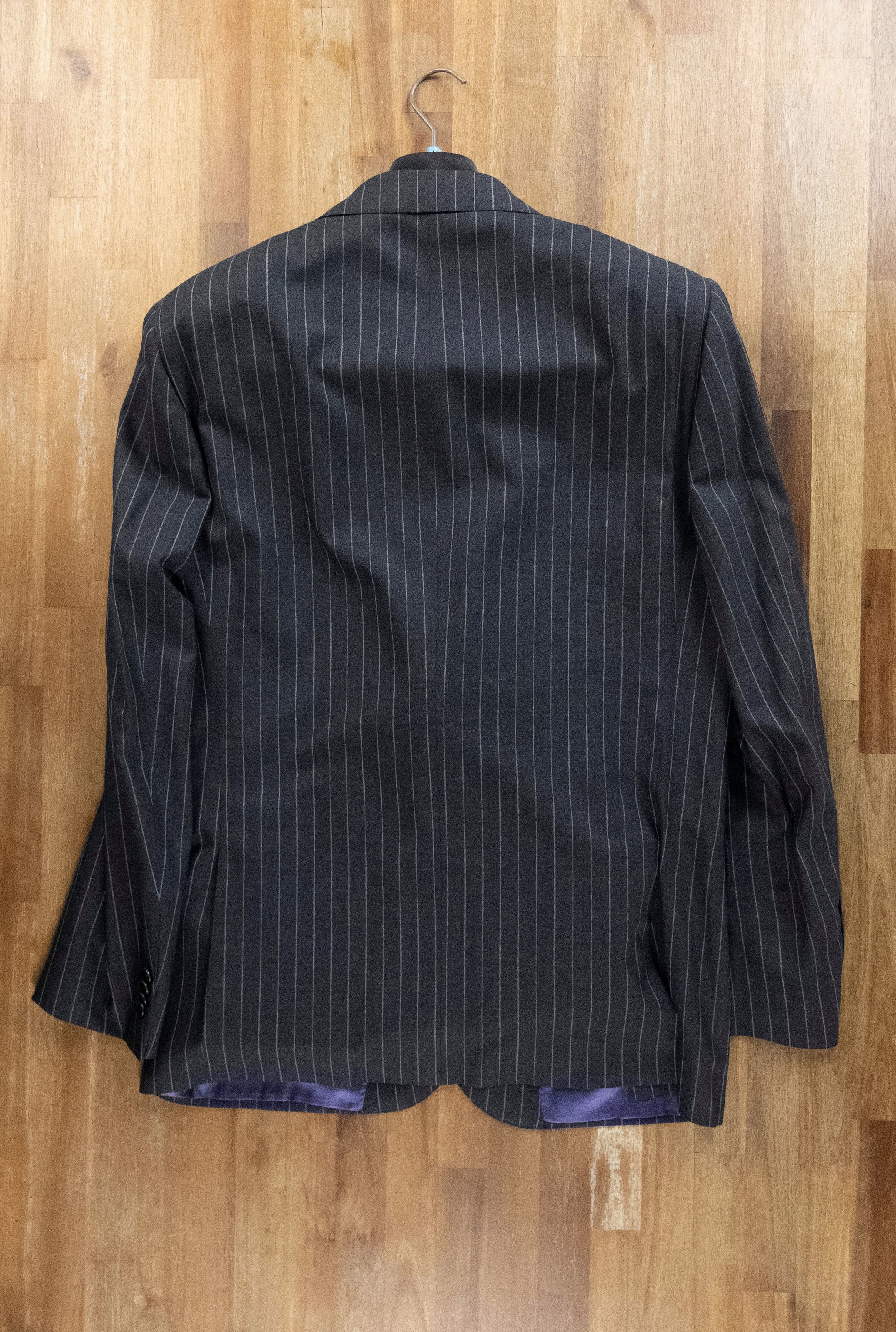 Caruso VAKKO by Caruso dark gray striped wool suit 42 US 52 IT Size 42R - 6 Thumbnail
