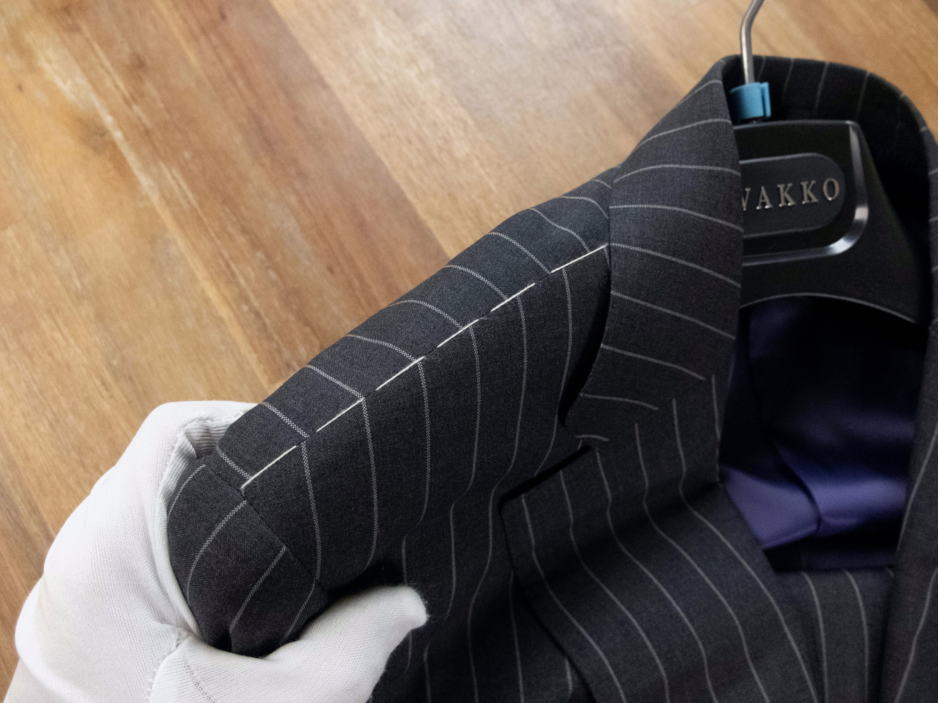 Caruso VAKKO by Caruso dark gray striped wool suit 42 US 52 IT Size 42R - 5 Thumbnail