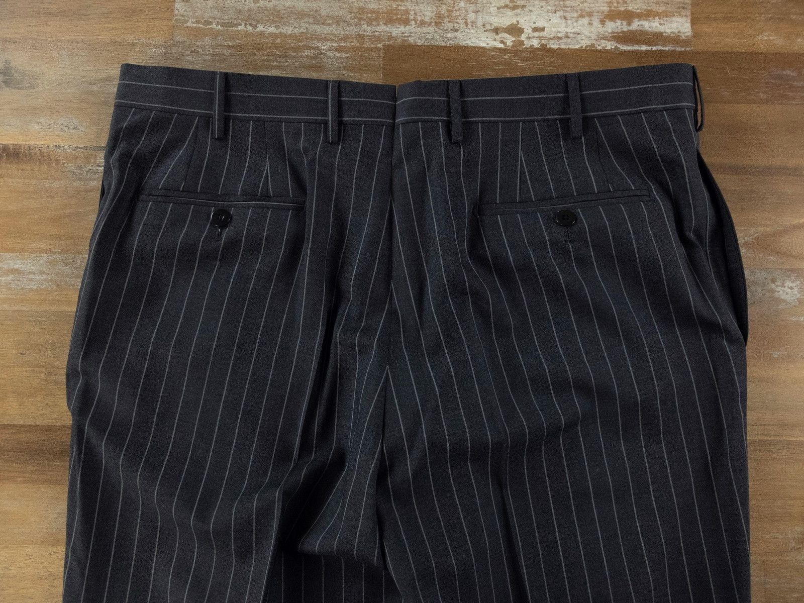 Caruso VAKKO by Caruso dark gray striped wool suit 42 US 52 IT Size 42R - 15 Thumbnail