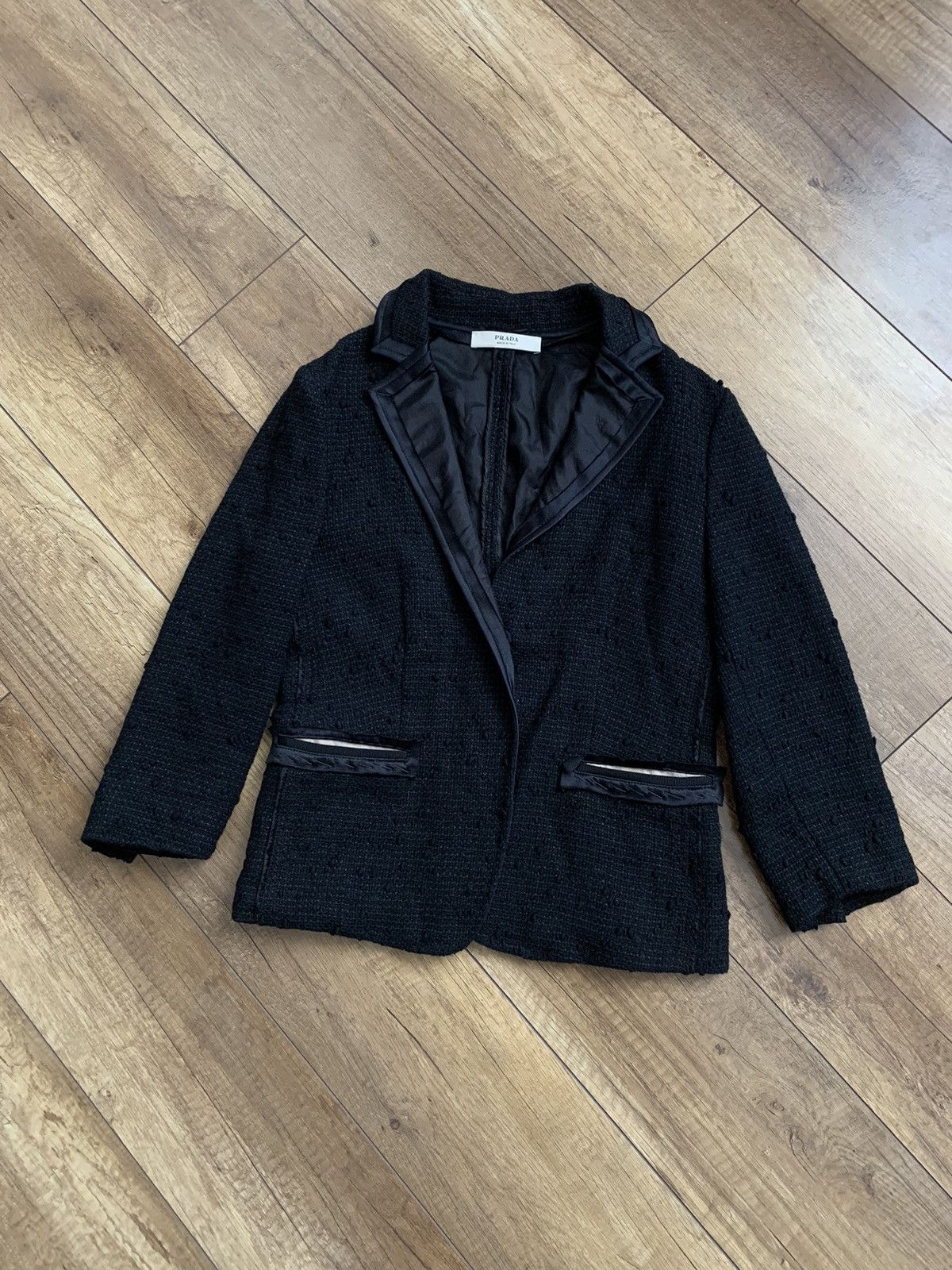 Prada Prada Wool/Silk Coat Blazer Jacket Womens Italy Size XS / US 0-2 / IT 36-38 - 2 Thumbnail