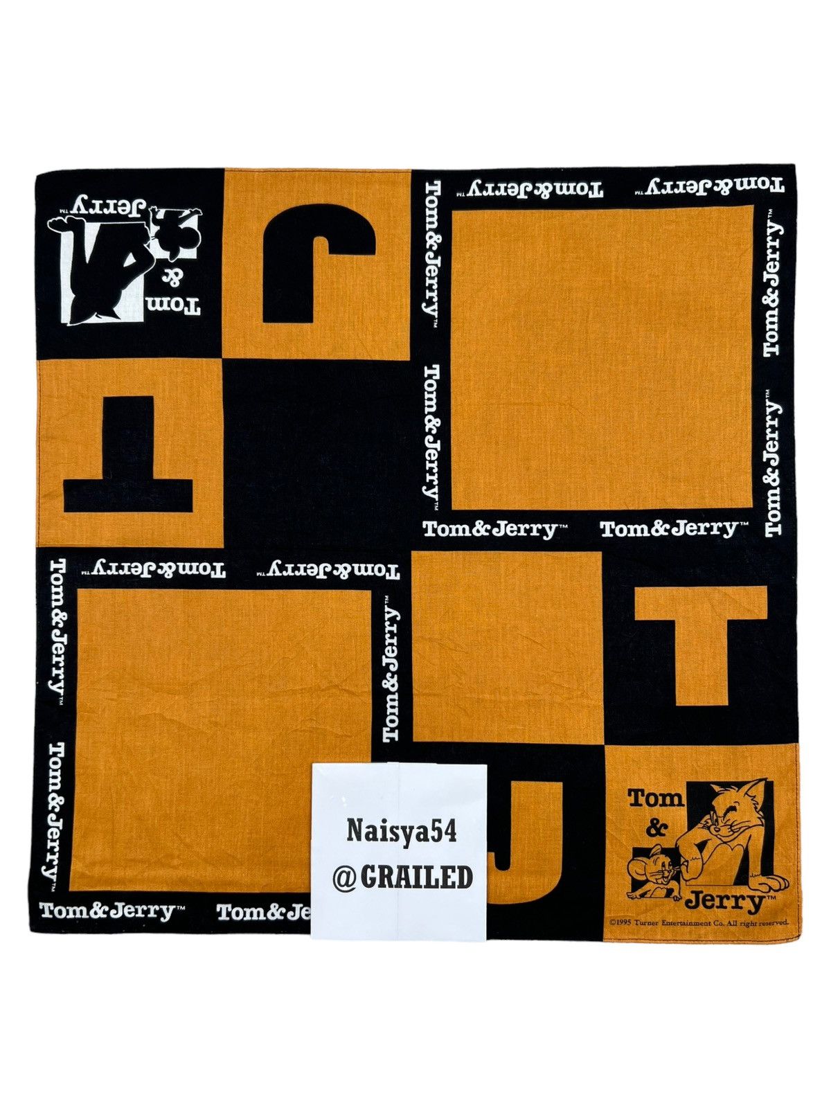 Cartoon Network Tom and Jerry Handkerchief Neckerchief Bandana Pocketsquare Size ONE SIZE - 5 Thumbnail