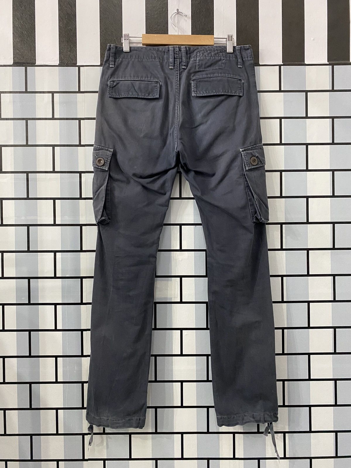 Johnbull × Vintage Vintage Johnbull Cargo Trousers Faded Blue Drawstring Pants Size US 32 / EU 48 - 2 Thumbnail
