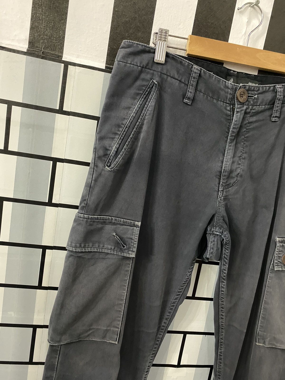 Johnbull × Vintage Vintage Johnbull Cargo Trousers Faded Blue Drawstring Pants Size US 32 / EU 48 - 6 Thumbnail