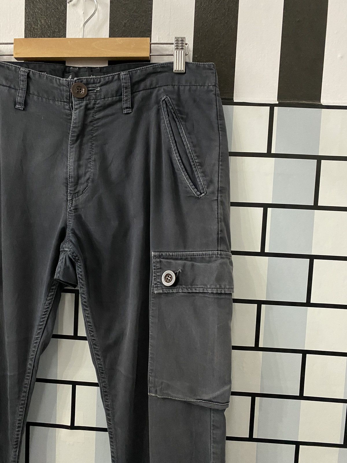 Johnbull × Vintage Vintage Johnbull Cargo Trousers Faded Blue Drawstring Pants Size US 32 / EU 48 - 7 Thumbnail