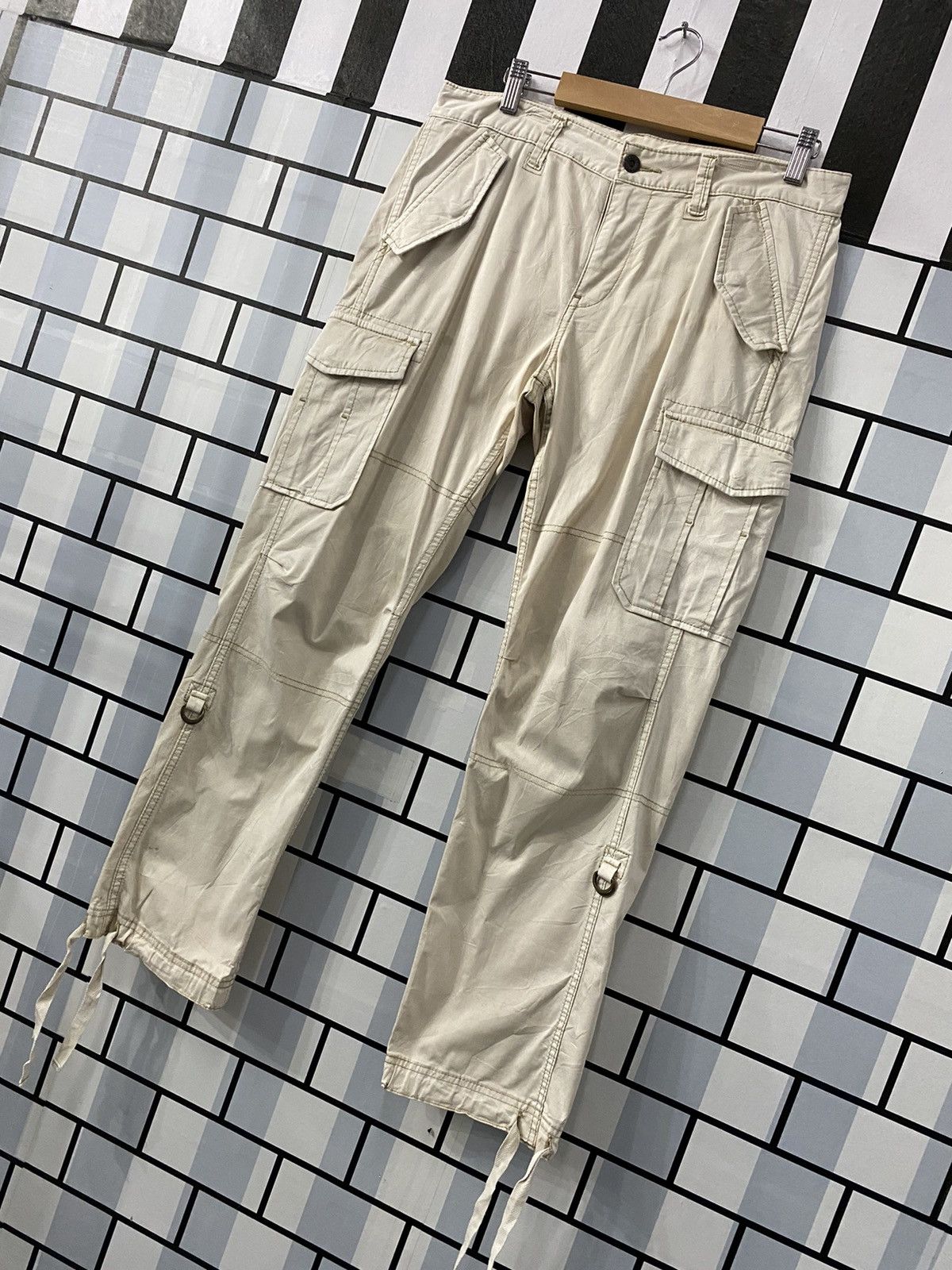 Japanese Brand × Uniqlo Vintage Uniqlo Japan Cargo Pants Techtical Drawstring Size US 32 / EU 48 - 3 Thumbnail