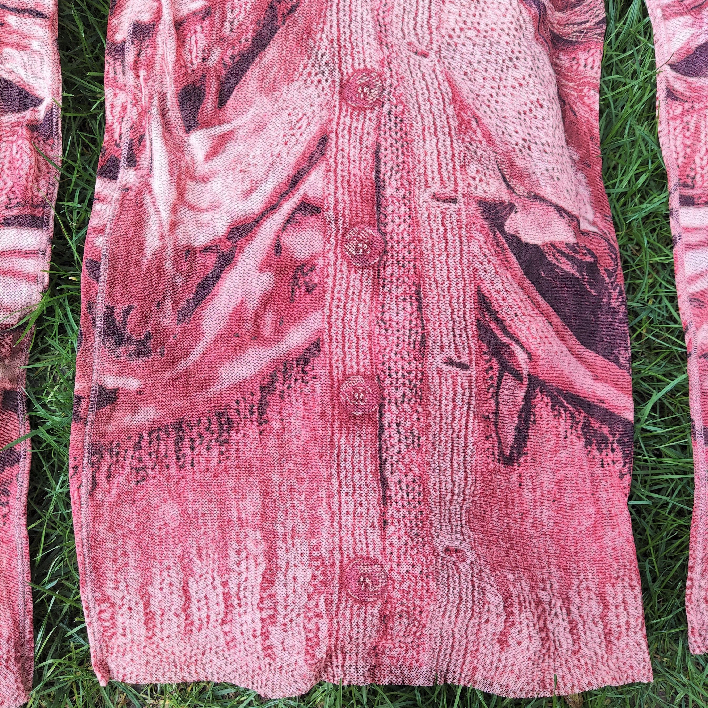 Jean Paul Gaultier Jean Paul Gaultier Optical Illusion Wool Mesh Tee T-shirt Size US S / EU 44-46 / 1 - 3 Thumbnail