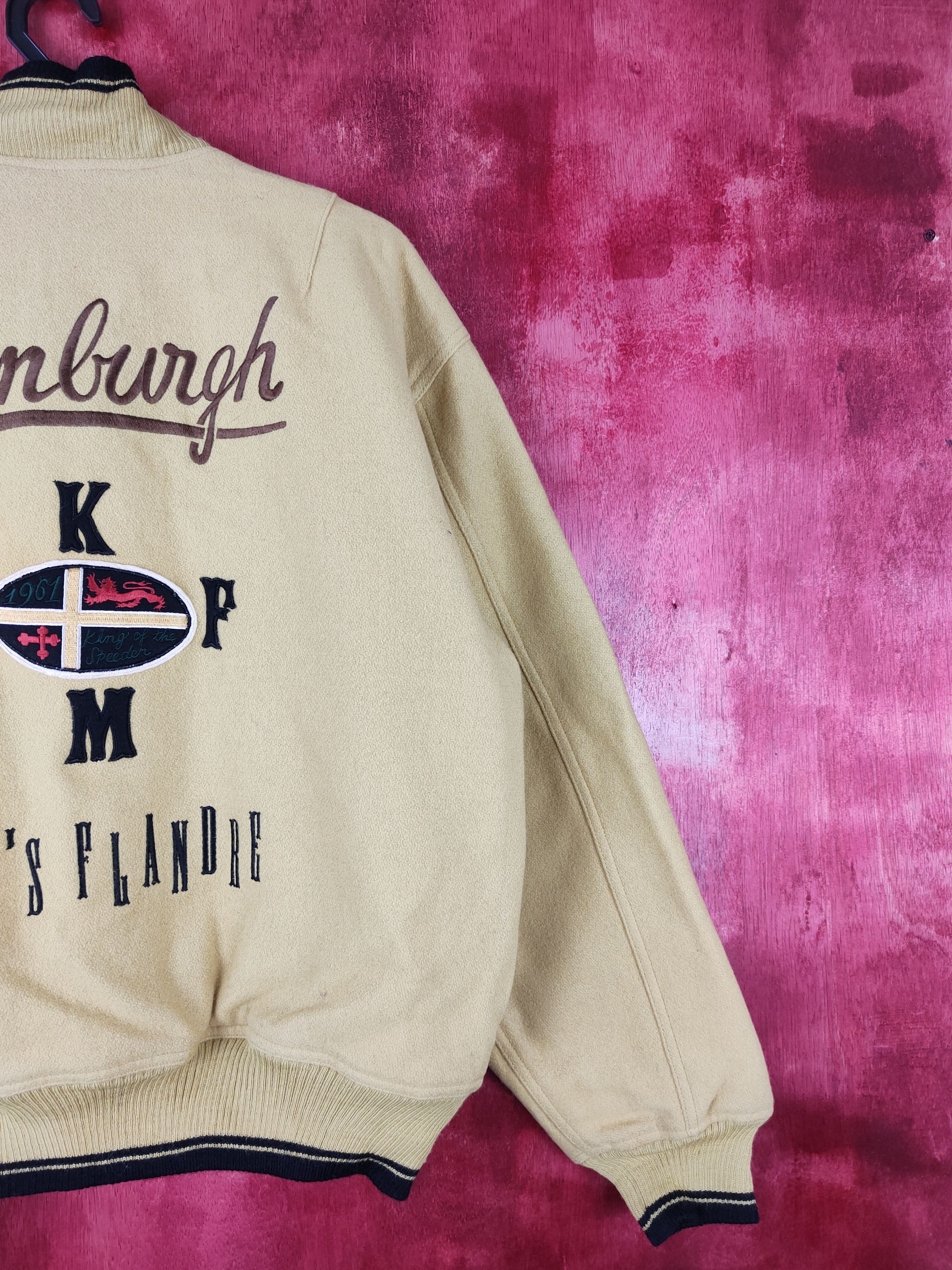 Vintage Flandre vintage Yellow Sweater varsity jacketb#5183 Size US M / EU 48-50 / 2 - 4 Thumbnail