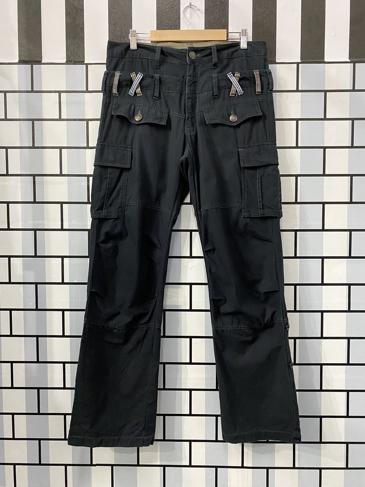 Japanese Brand × Vintage Vintage Japan Brand Double Waist Bush Pocket Cargo Pants Size US 32 / EU 48 - 1 Thumbnail