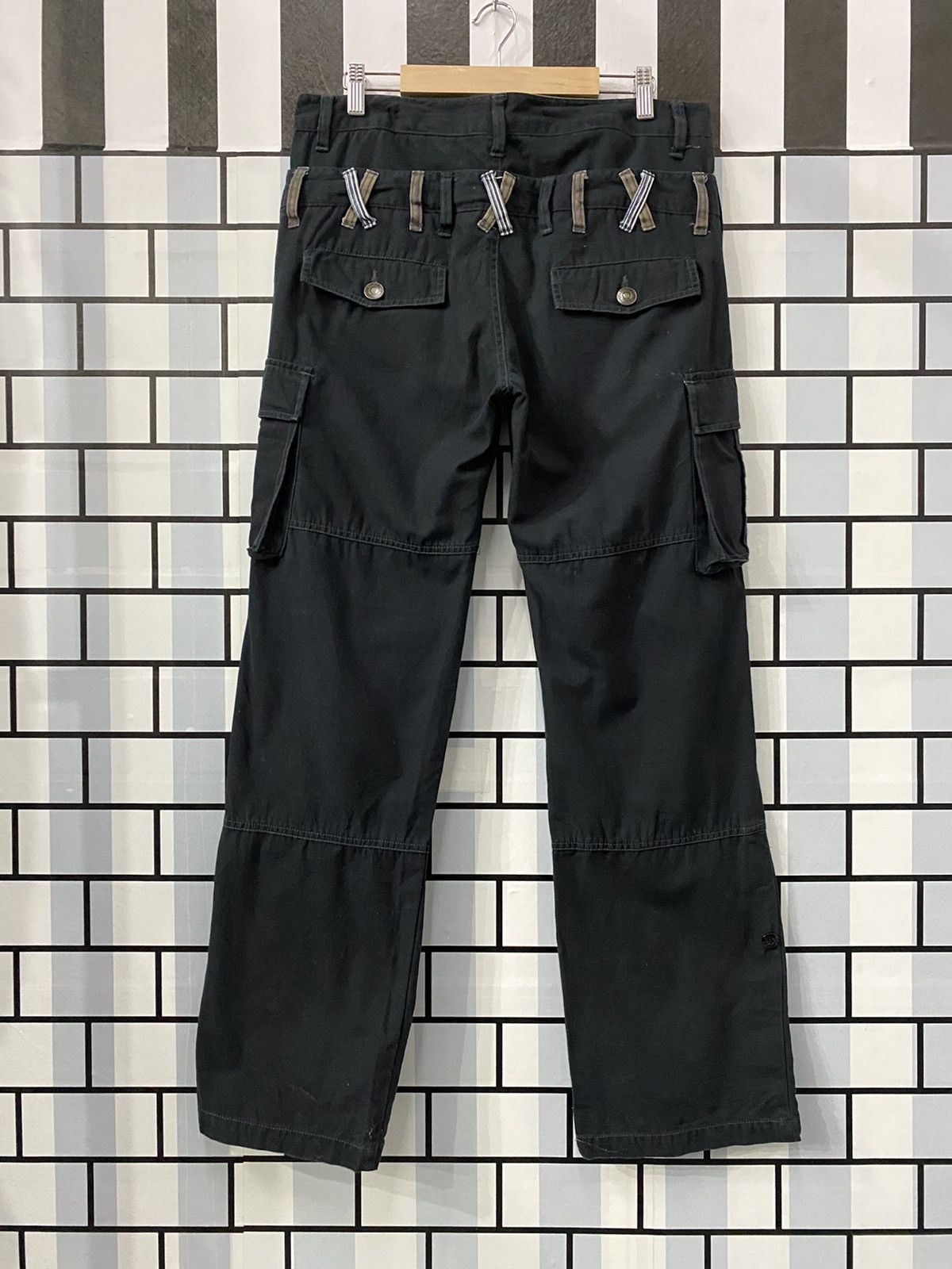 Japanese Brand × Vintage Vintage Japan Brand Double Waist Bush Pocket Cargo Pants Size US 32 / EU 48 - 2 Thumbnail