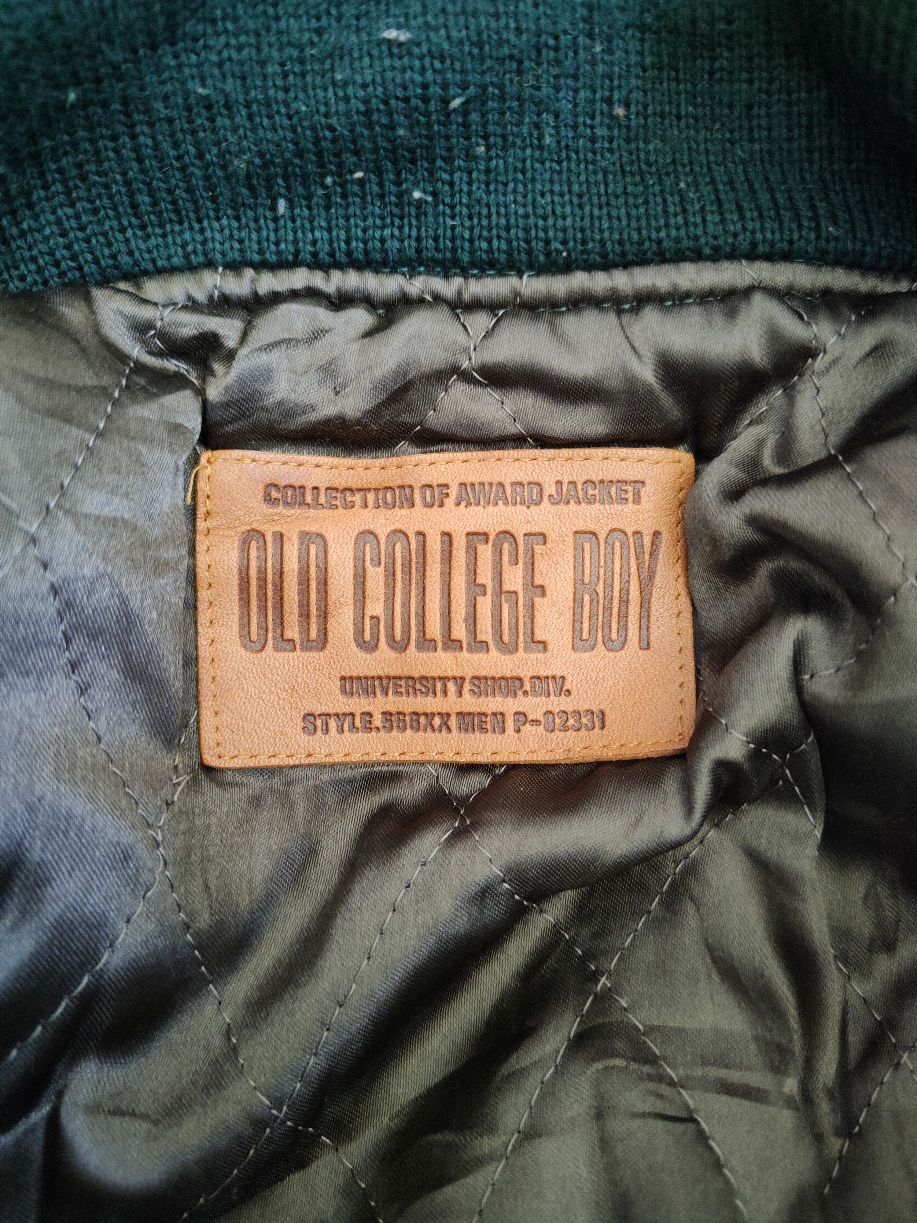 Vintage DL Old College Boy Green/Brown varsity mohair #5186 Size US L / EU 52-54 / 3 - 7 Thumbnail