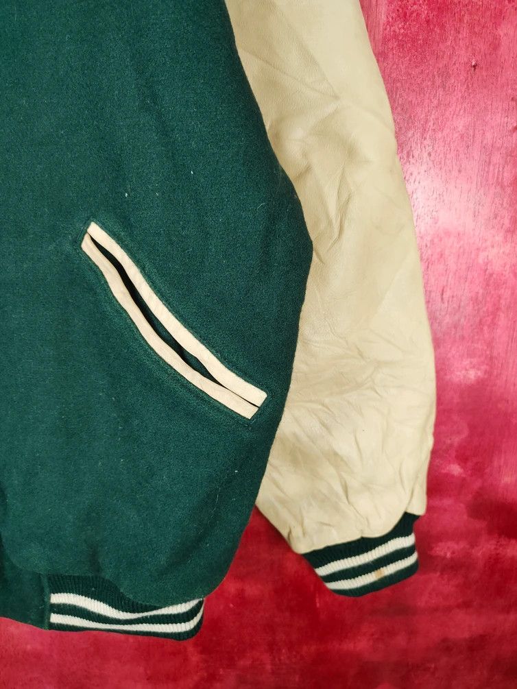 Vintage DL Old College Boy Green/Brown varsity mohair #5186 Size US L / EU 52-54 / 3 - 11 Thumbnail