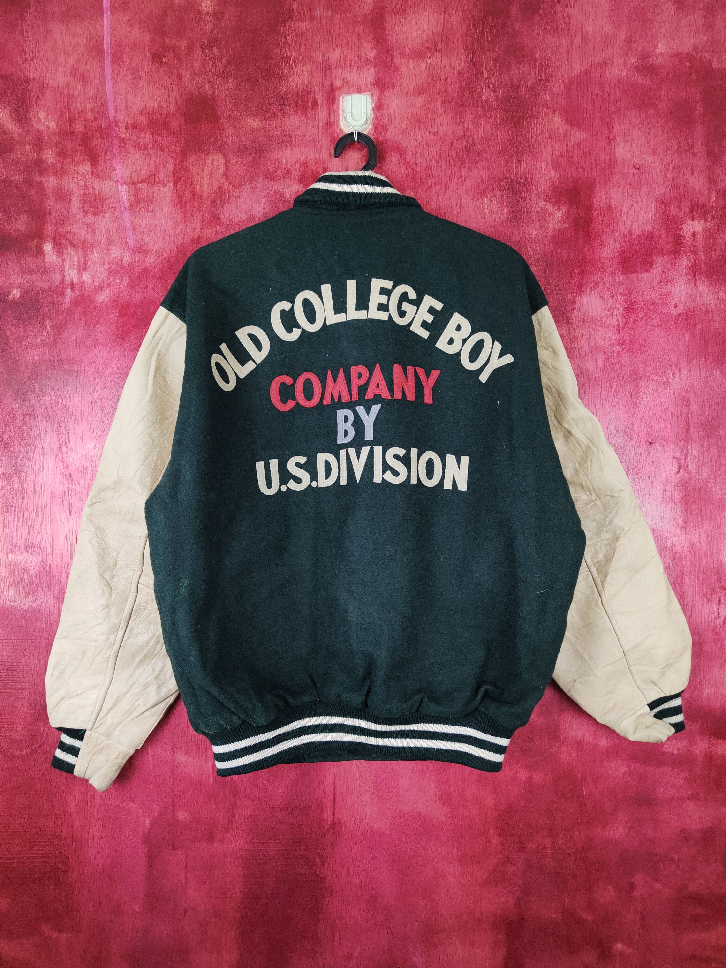 Vintage DL Old College Boy Green/Brown varsity mohair #5186 Size US L / EU 52-54 / 3 - 1 Thumbnail
