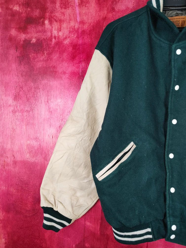 Vintage DL Old College Boy Green/Brown varsity mohair #5186 Size US L / EU 52-54 / 3 - 10 Thumbnail