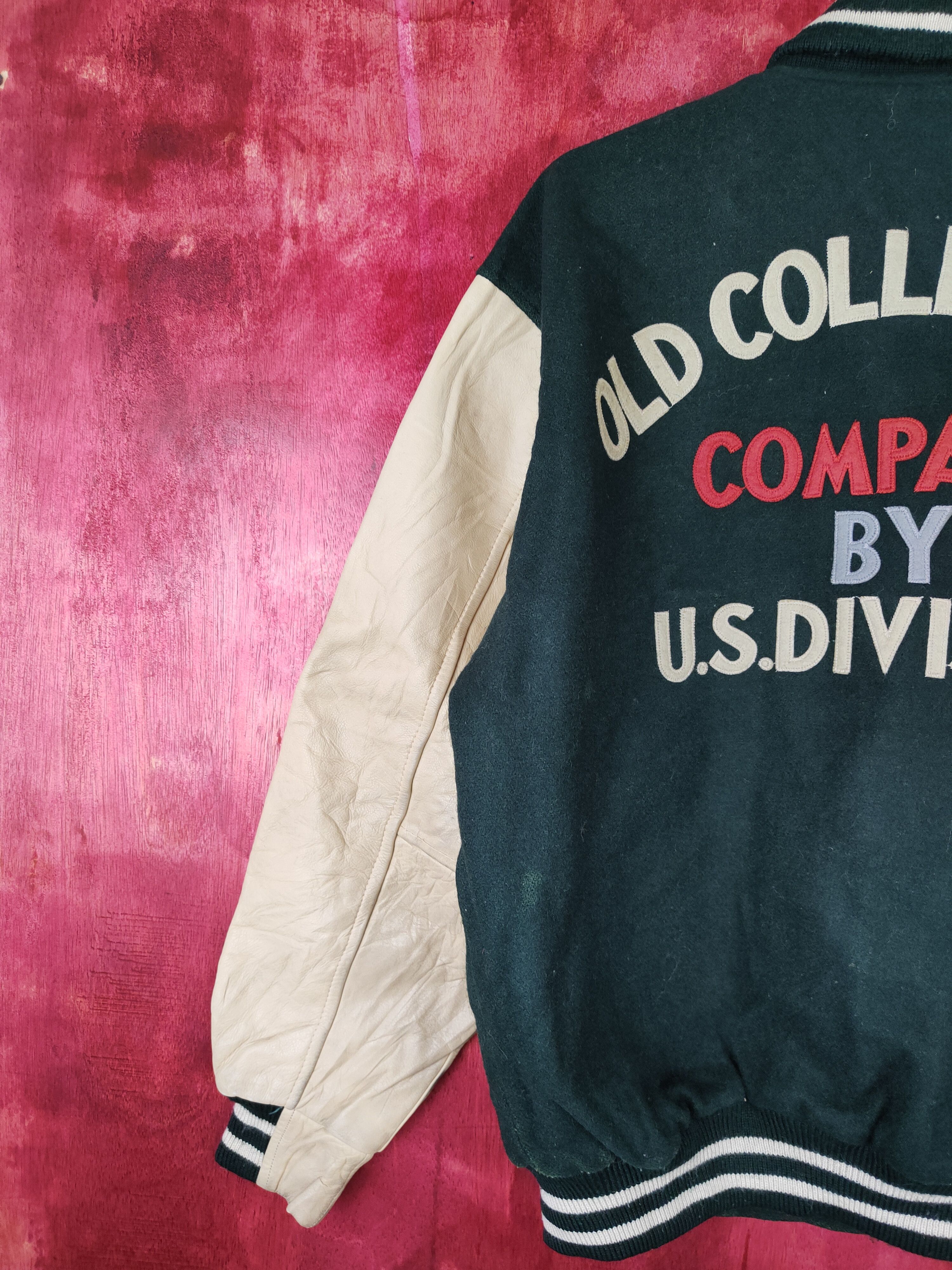 Vintage DL Old College Boy Green/Brown varsity mohair #5186 Size US L / EU 52-54 / 3 - 3 Thumbnail