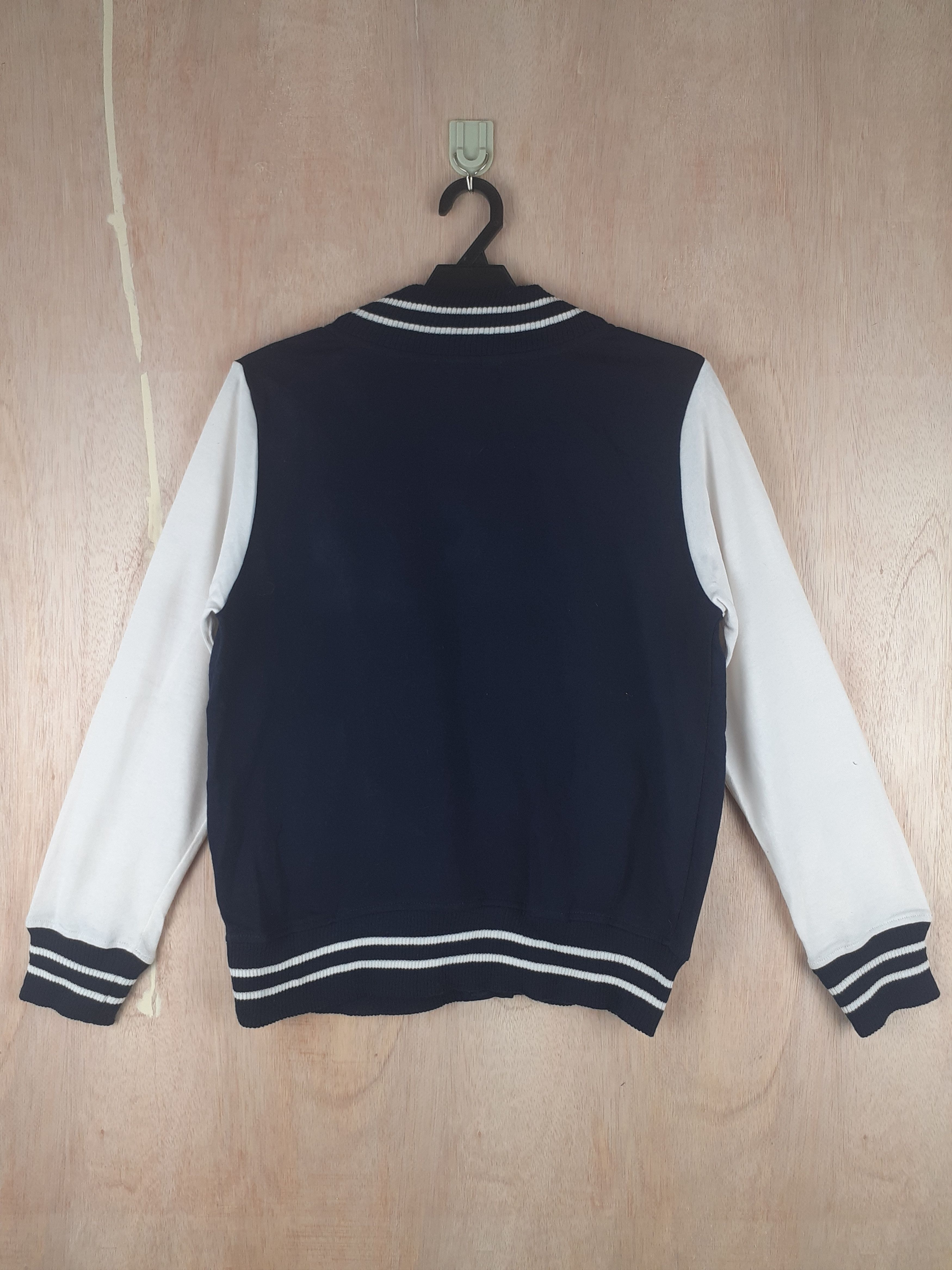 Japanese Brand Shiny Ripple blue/white sweaters varsity #2798 Size M / US 6-8 / IT 42-44 - 10 Thumbnail