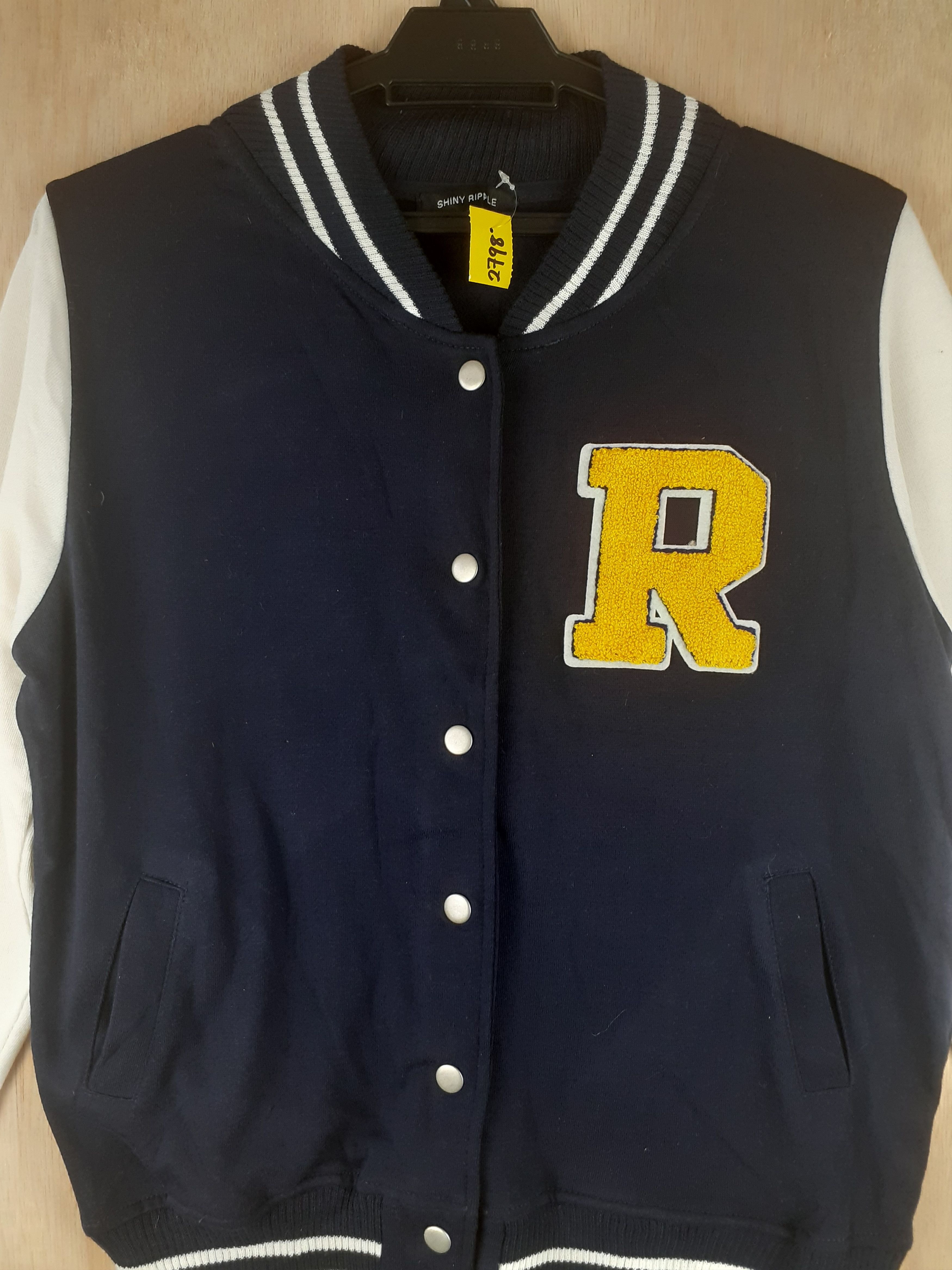 Japanese Brand Shiny Ripple blue/white sweaters varsity #2798 Size M / US 6-8 / IT 42-44 - 2 Thumbnail