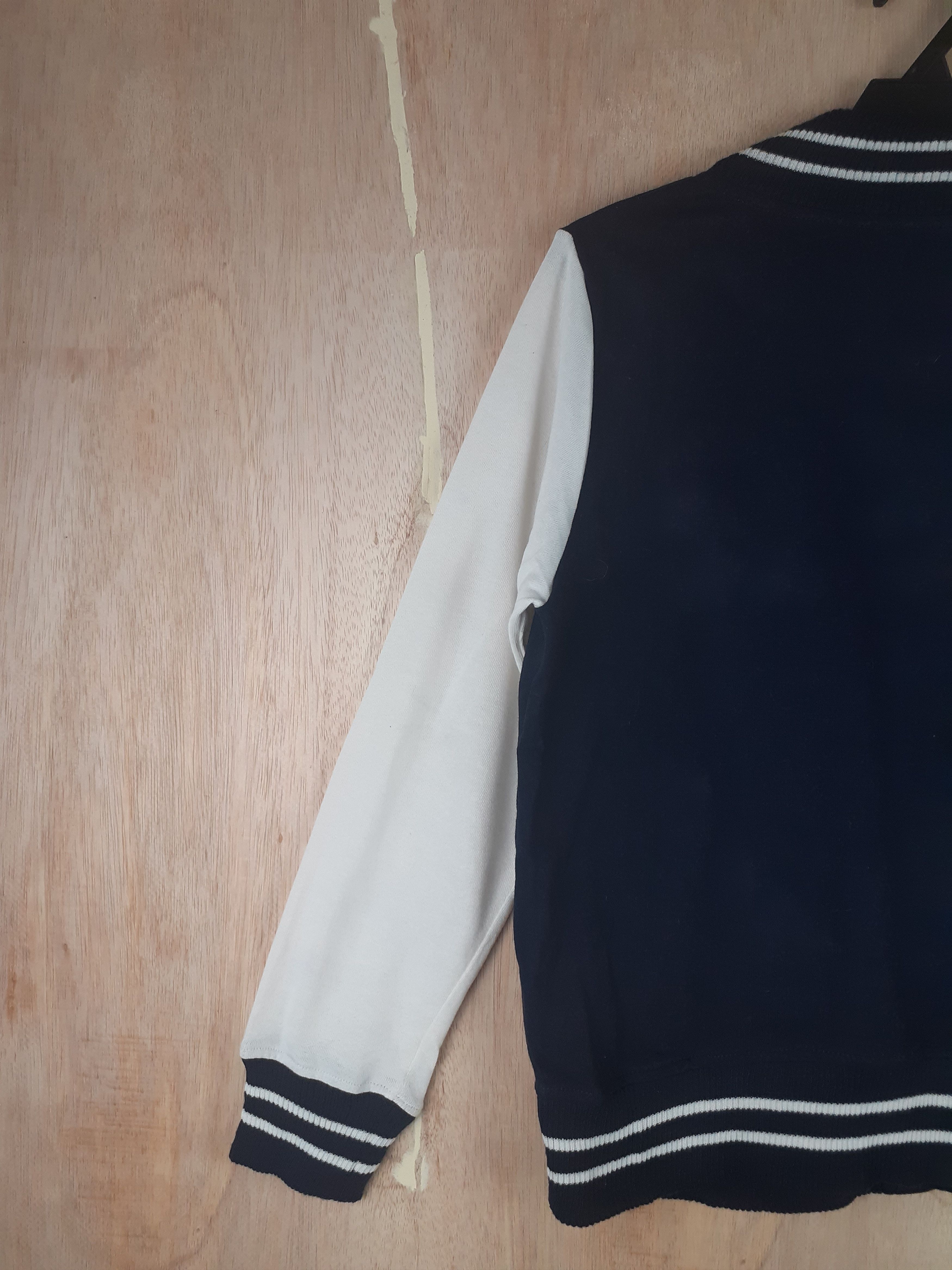 Japanese Brand Shiny Ripple blue/white sweaters varsity #2798 Size M / US 6-8 / IT 42-44 - 11 Thumbnail