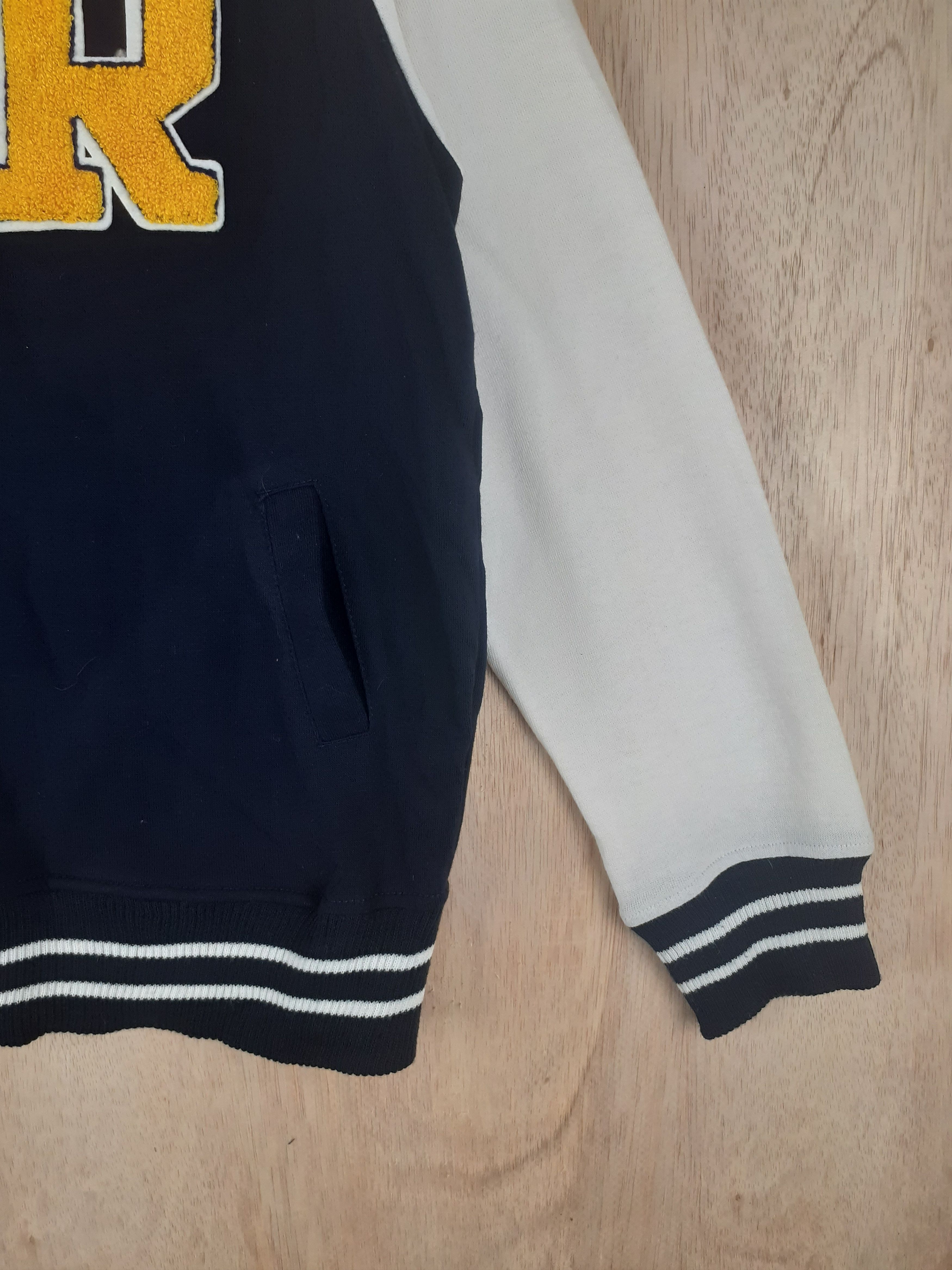 Japanese Brand Shiny Ripple blue/white sweaters varsity #2798 Size M / US 6-8 / IT 42-44 - 5 Thumbnail