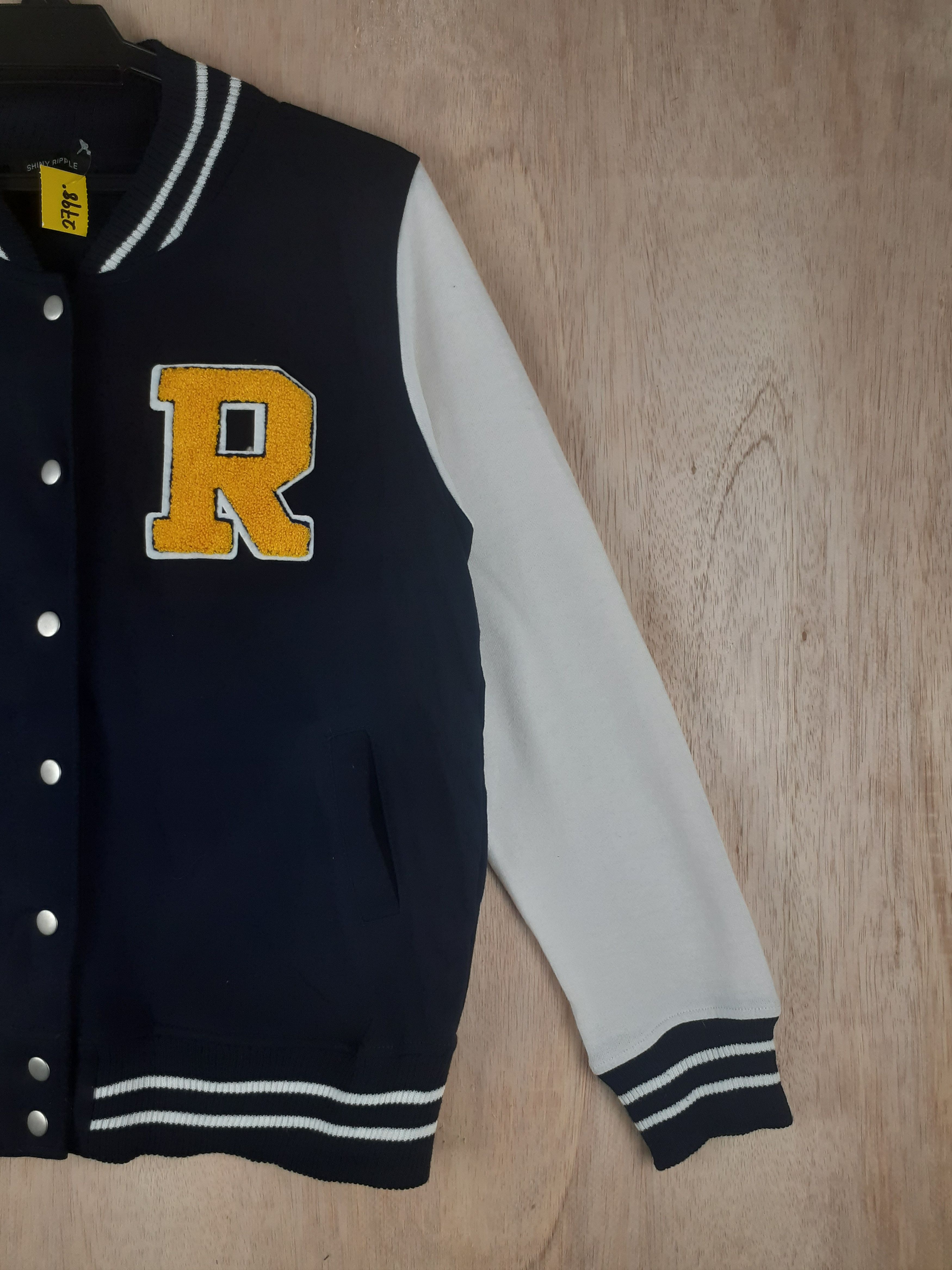 Japanese Brand Shiny Ripple blue/white sweaters varsity #2798 Size M / US 6-8 / IT 42-44 - 7 Thumbnail