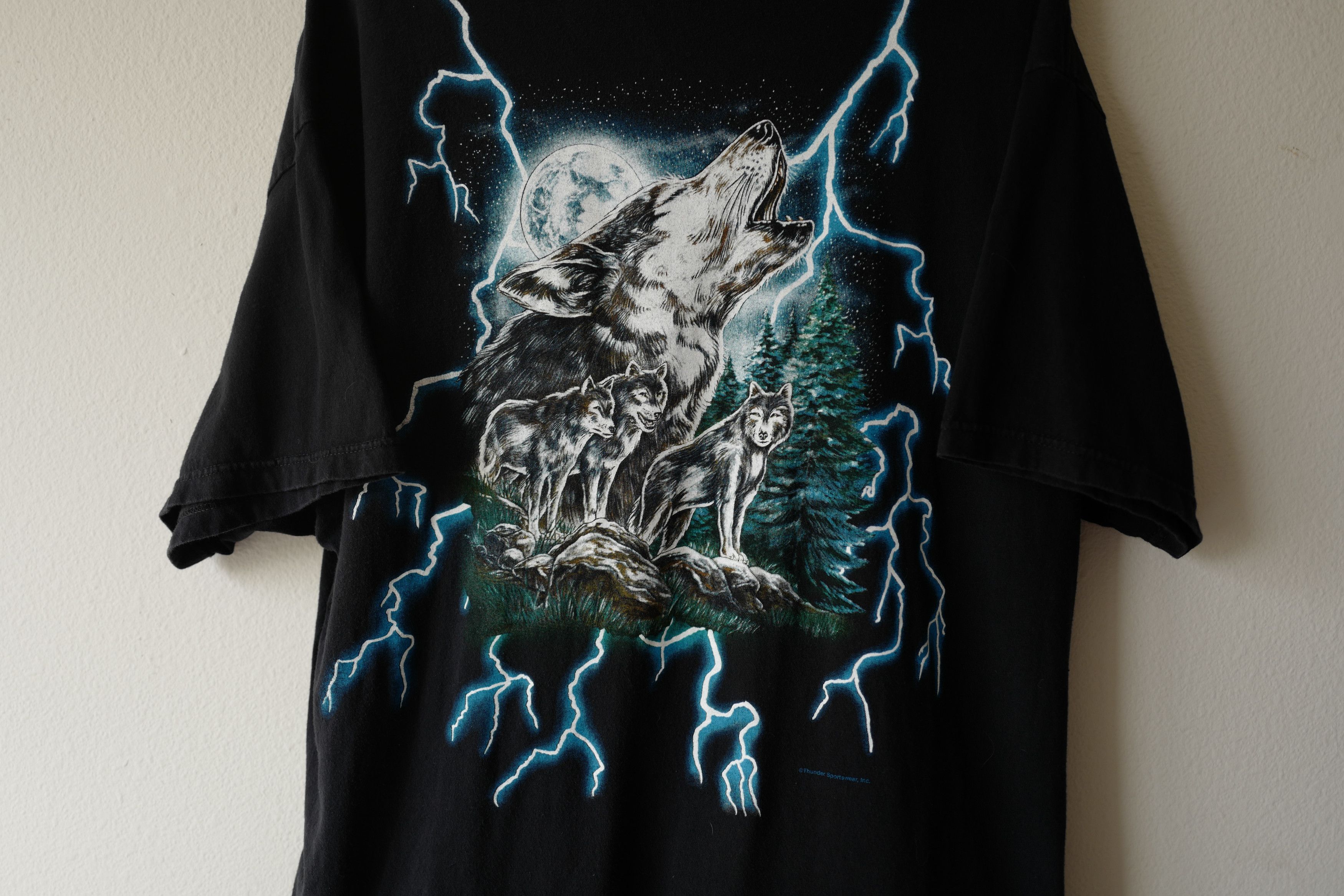 Band Tees Vintage 90's American Thunder - Wolf Tee (XXL) Size US XXL / EU 58 / 5 - 2 Thumbnail
