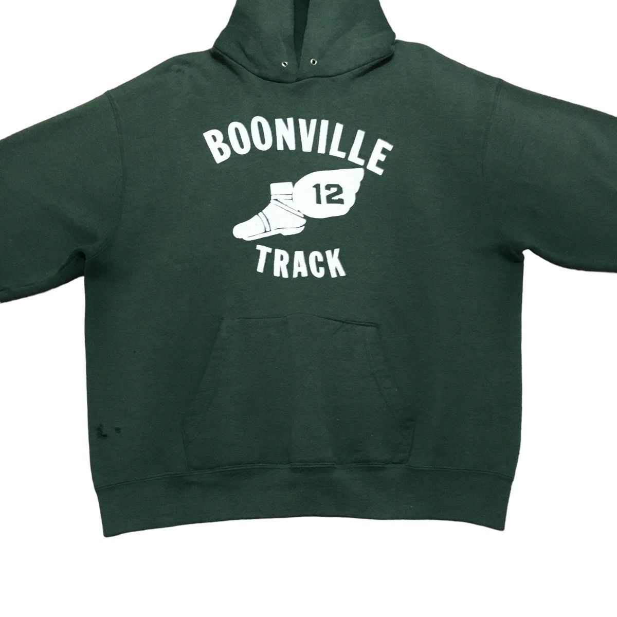 Vintage Vintage Boon Ville Track Sun Faded Sweatshirt Hoodie 1990s Size US L / EU 52-54 / 3 - 3 Thumbnail