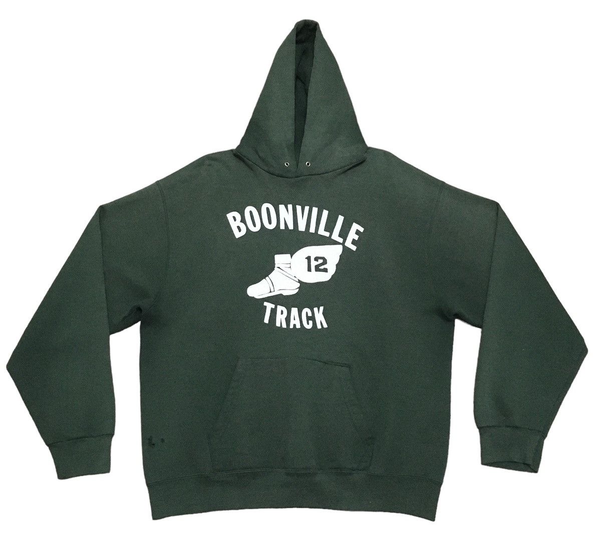Vintage Vintage Boon Ville Track Sun Faded Sweatshirt Hoodie 1990s Size US L / EU 52-54 / 3 - 1 Thumbnail