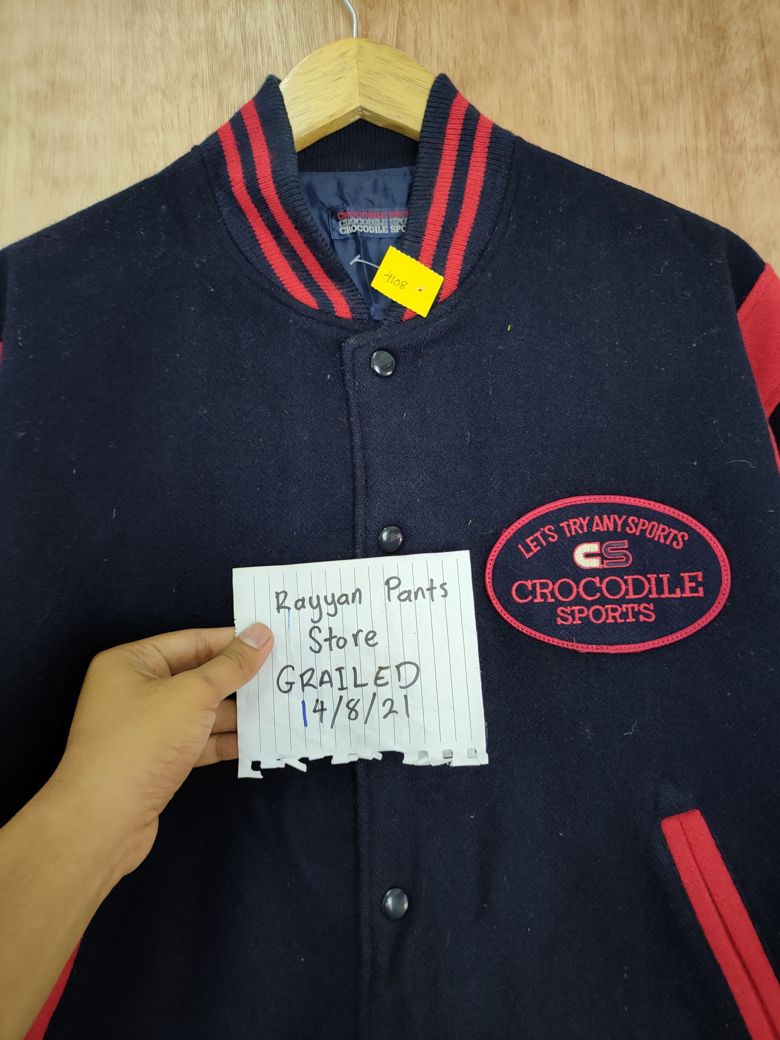 Japanese Brand Crocodile Sport wool varsity jacket vintage #4108 Size US M / EU 48-50 / 2 - 6 Thumbnail