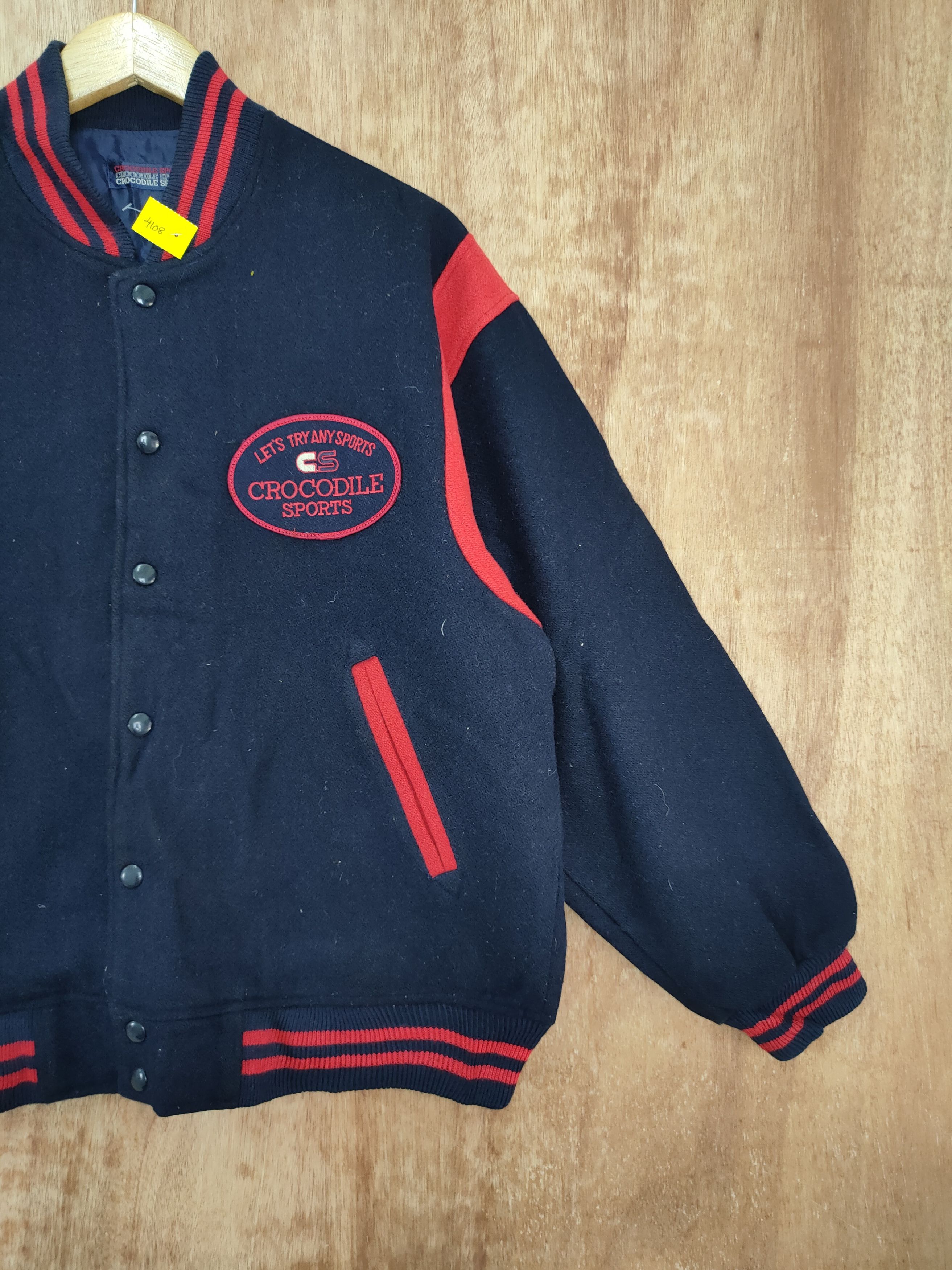 Japanese Brand Crocodile Sport wool varsity jacket vintage #4108 Size US M / EU 48-50 / 2 - 3 Thumbnail