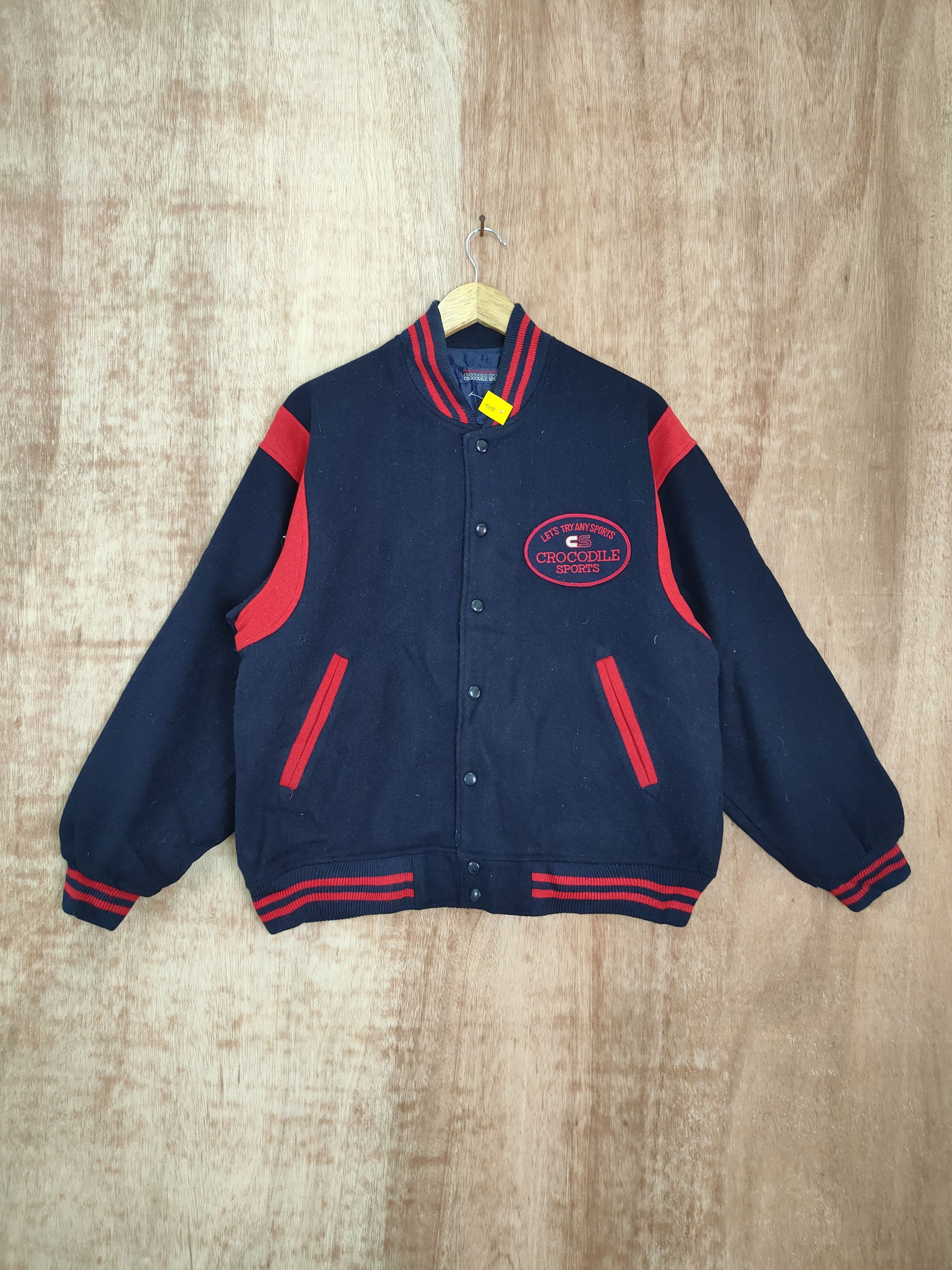Japanese Brand Crocodile Sport wool varsity jacket vintage #4108 Size US M / EU 48-50 / 2 - 1 Thumbnail