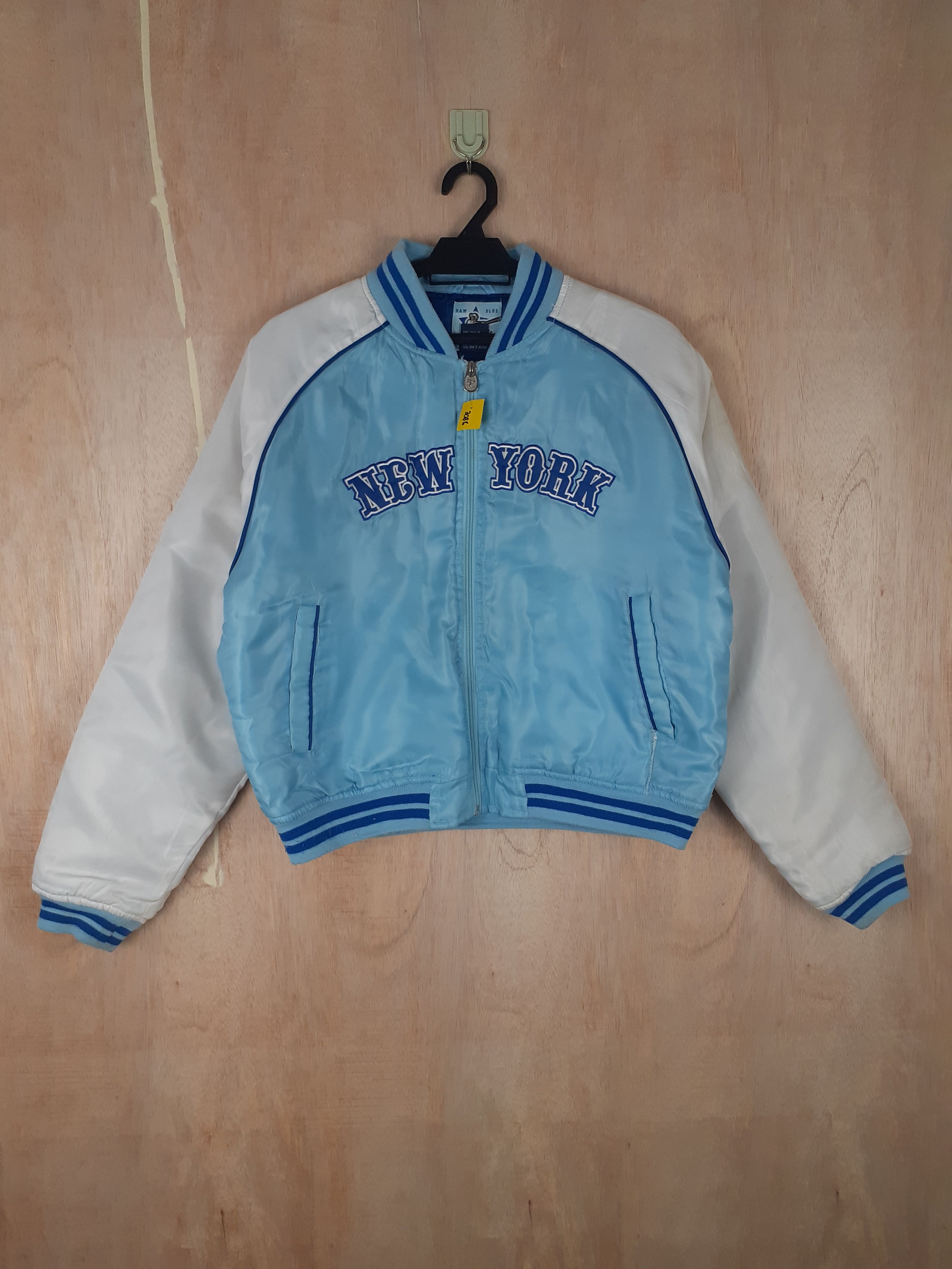 Vintage Raw Blue Classic new york baby blue varsity jacket #3086 Size US M / EU 48-50 / 2 - 1 Thumbnail