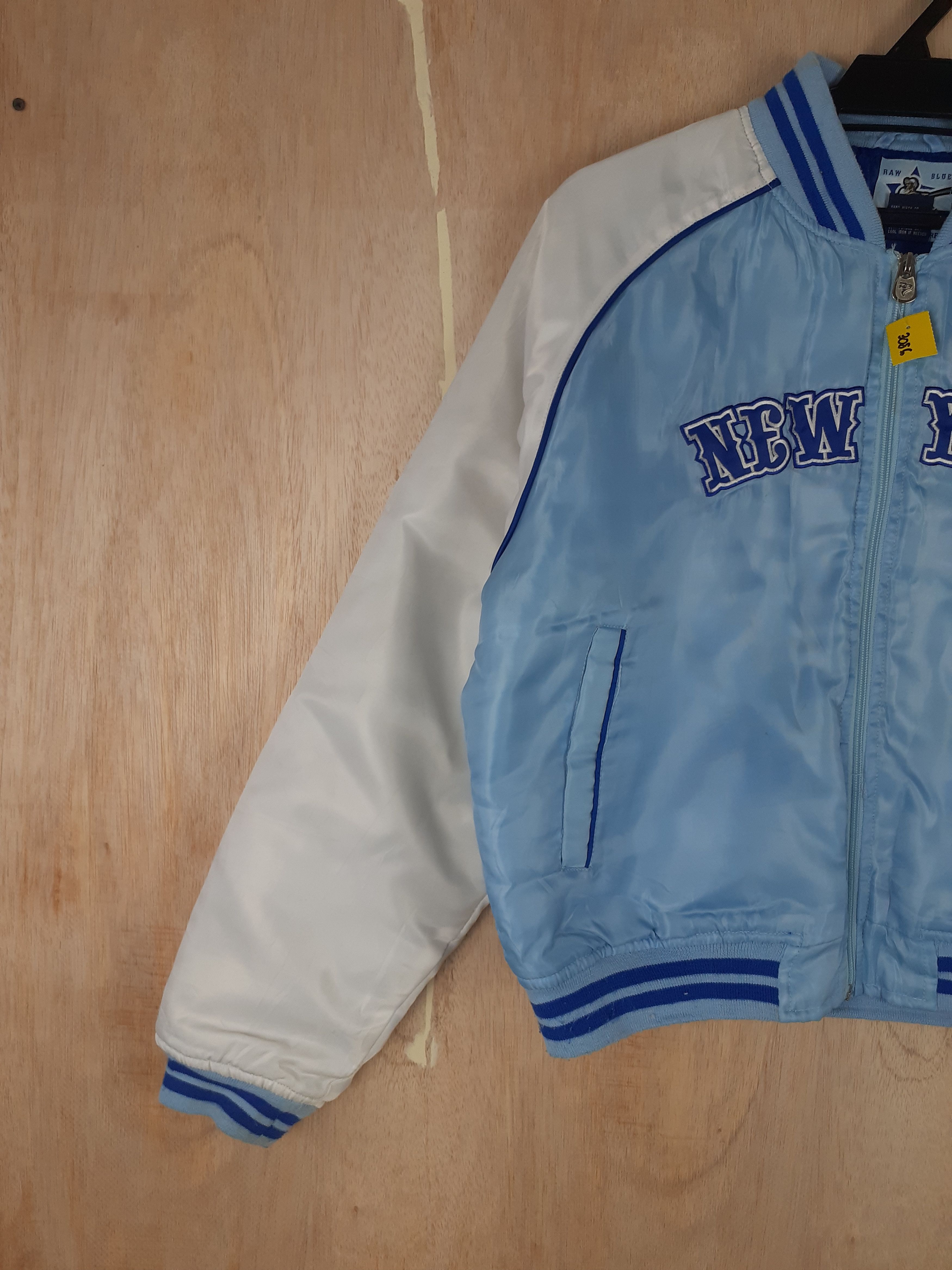 Vintage Raw Blue Classic new york baby blue varsity jacket #3086 Size US M / EU 48-50 / 2 - 6 Thumbnail