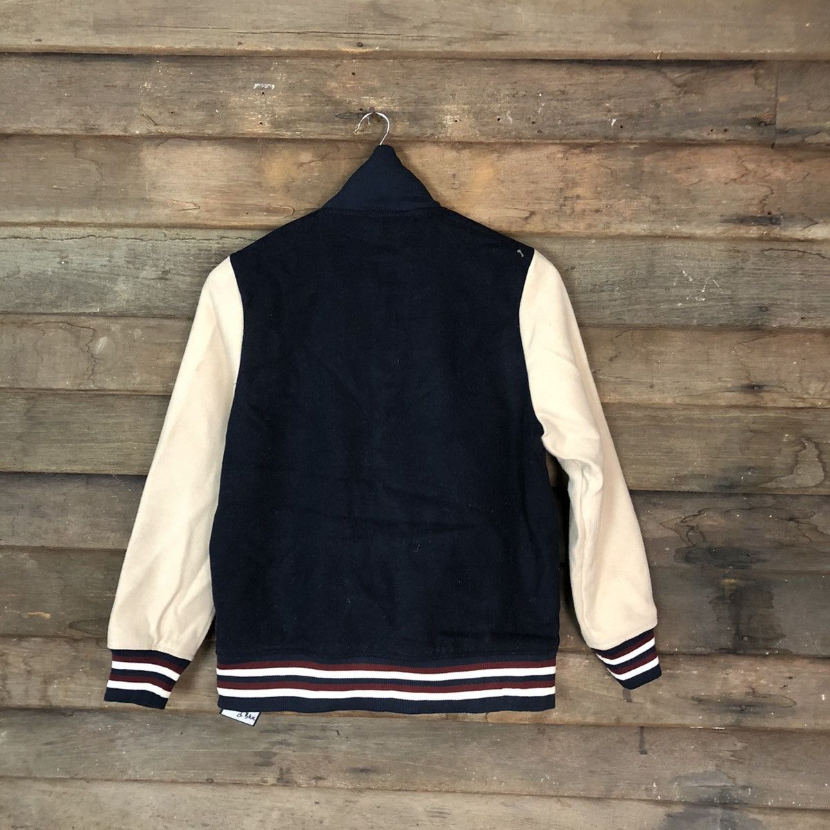 Japanese Brand Emogo Dark Blue Varsity Jacket #4714 Size M / US 6-8 / IT 42-44 - 10 Thumbnail