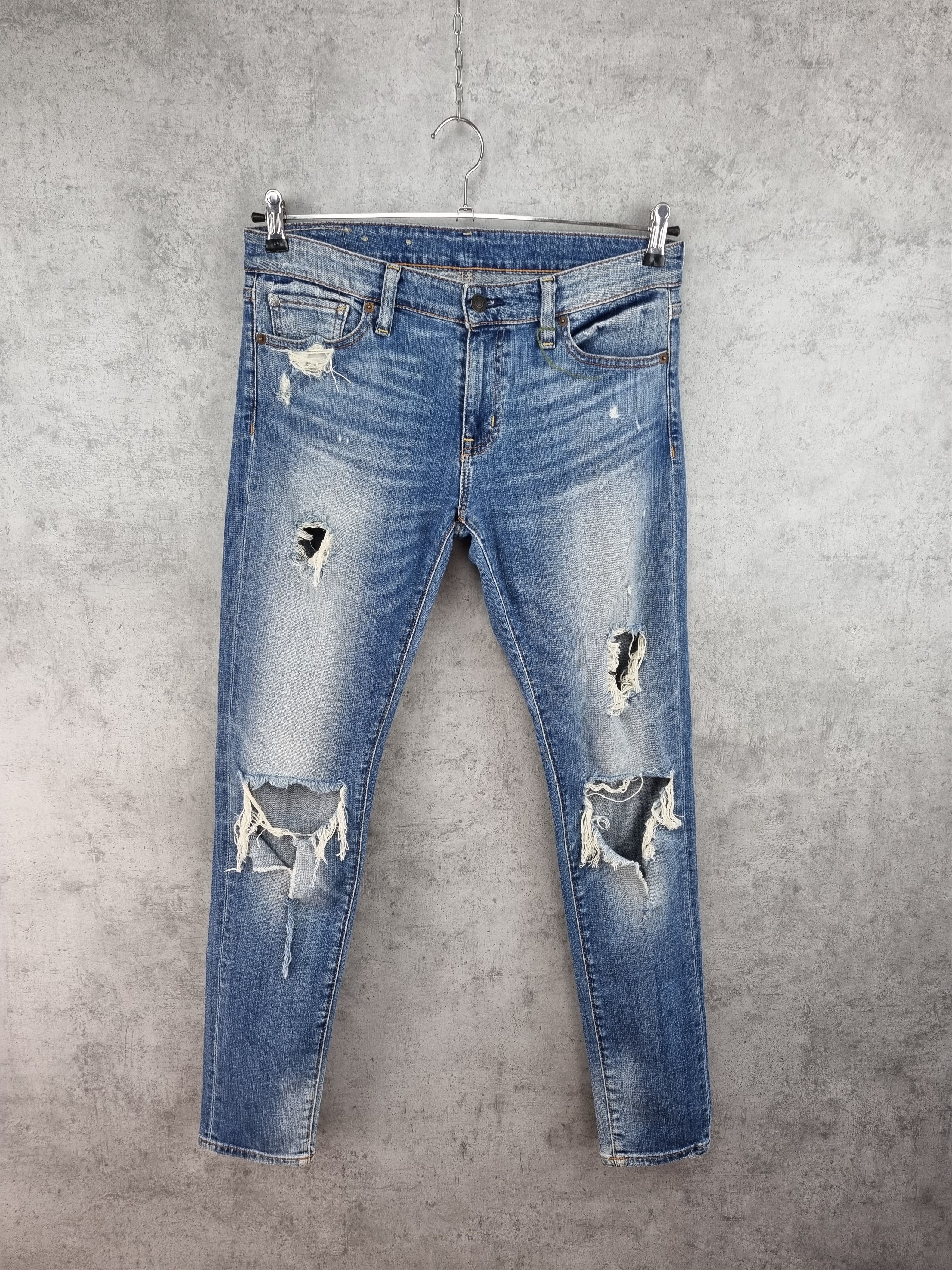 Denim & Supply Ralph Lauren × Polo Ralph Lauren Rare Ripped Skinny Denim Jeans by Ralph Lauren Size US 30 / EU 46 - 14 Thumbnail