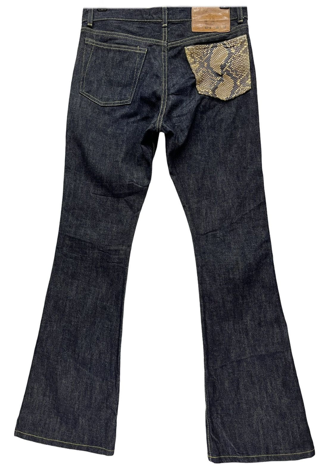 Japanese Brand 🔥RARE🔥TJ-3 Snake Skin Pocket Perfect Flare Tokyo Denim Size 27" / US 4 / IT 40 - 2 Thumbnail