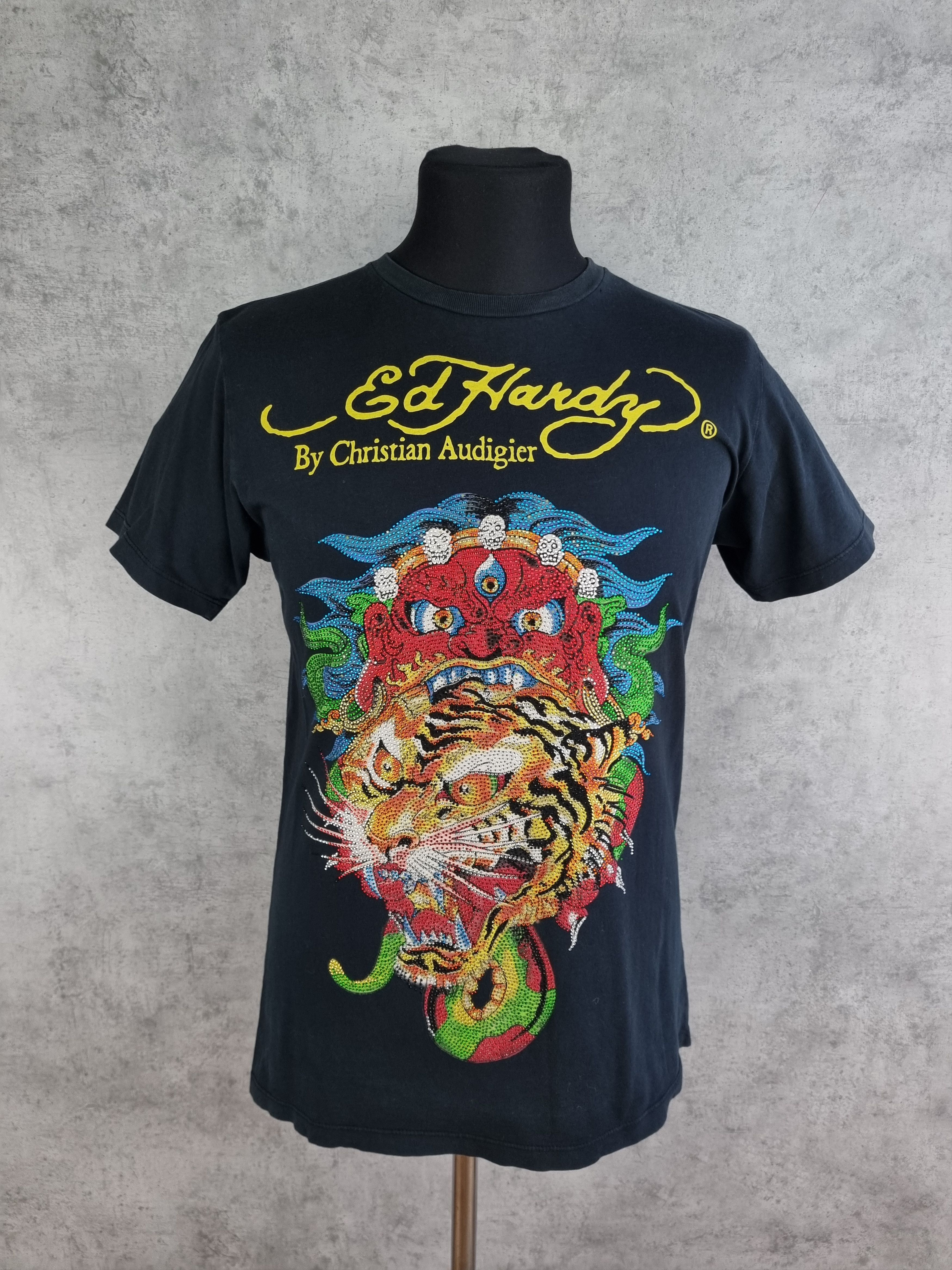 Christian Audigier × Ed Hardy 90s Rare Ed Hardy Buddhism Tiger Nepal Theme Size US M / EU 48-50 / 2 - 14 Thumbnail
