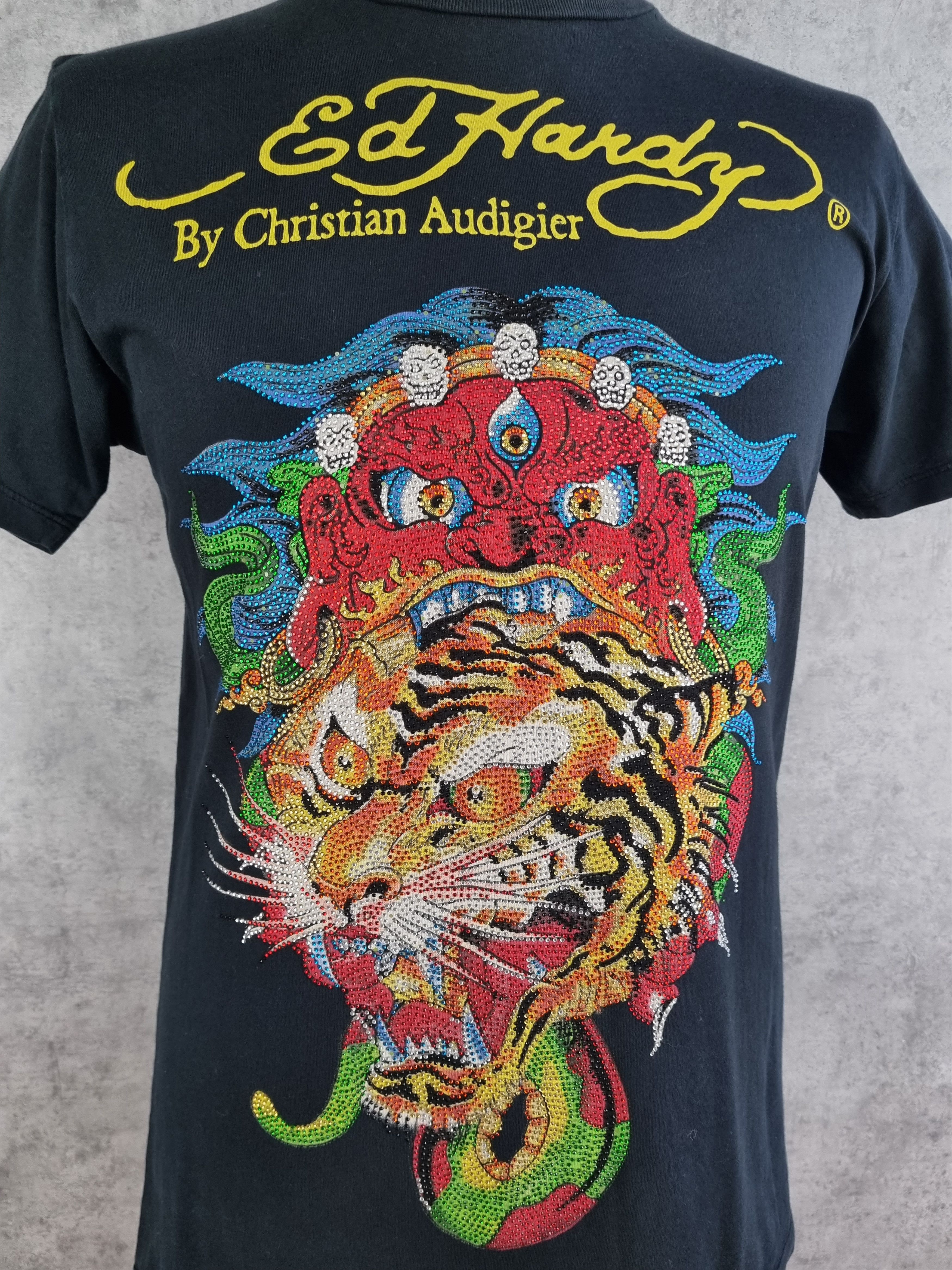 Christian Audigier × Ed Hardy 90s Rare Ed Hardy Buddhism Tiger Nepal Theme Size US M / EU 48-50 / 2 - 13 Thumbnail