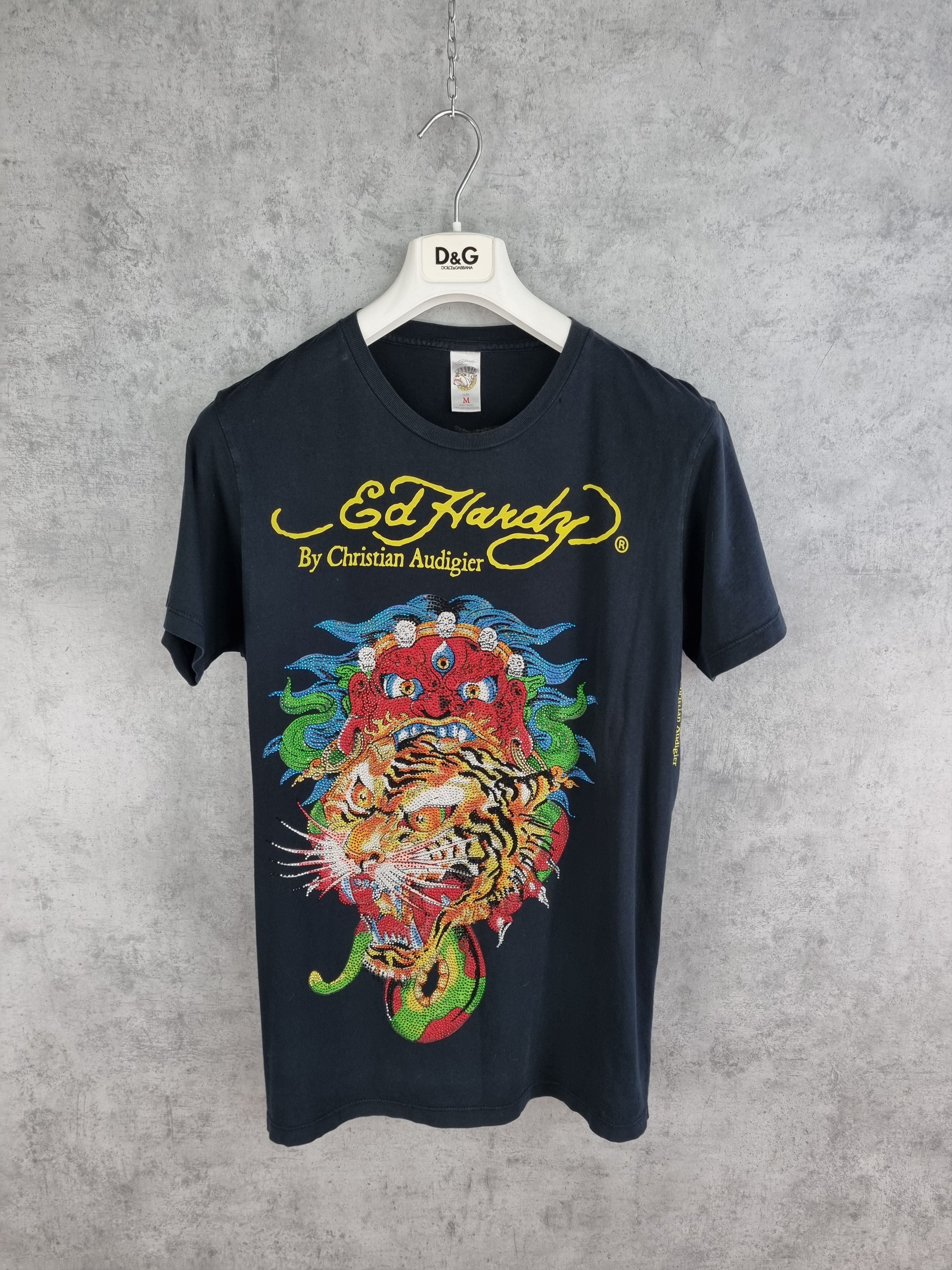 Christian Audigier × Ed Hardy 90s Rare Ed Hardy Buddhism Tiger Nepal Theme Size US M / EU 48-50 / 2 - 5 Thumbnail
