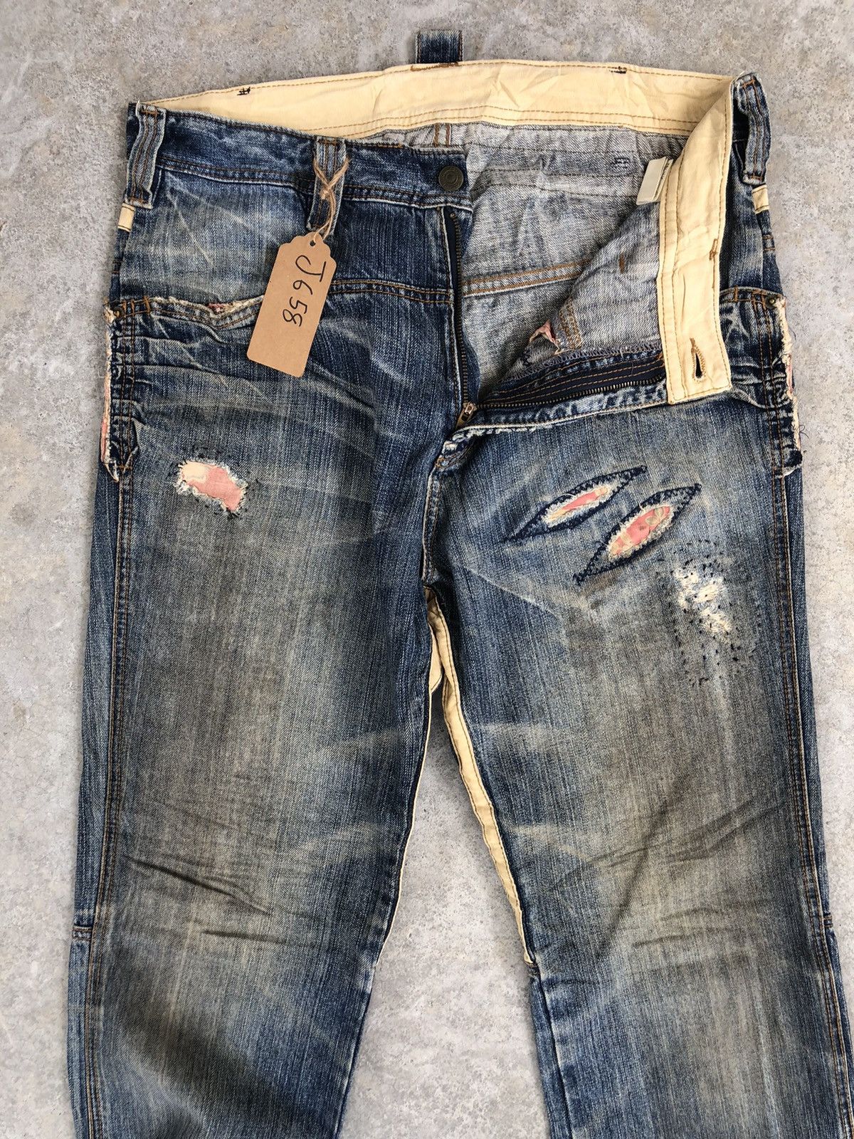 PPFM PPFM Distressed Jeans Size US 33 - 3 Thumbnail