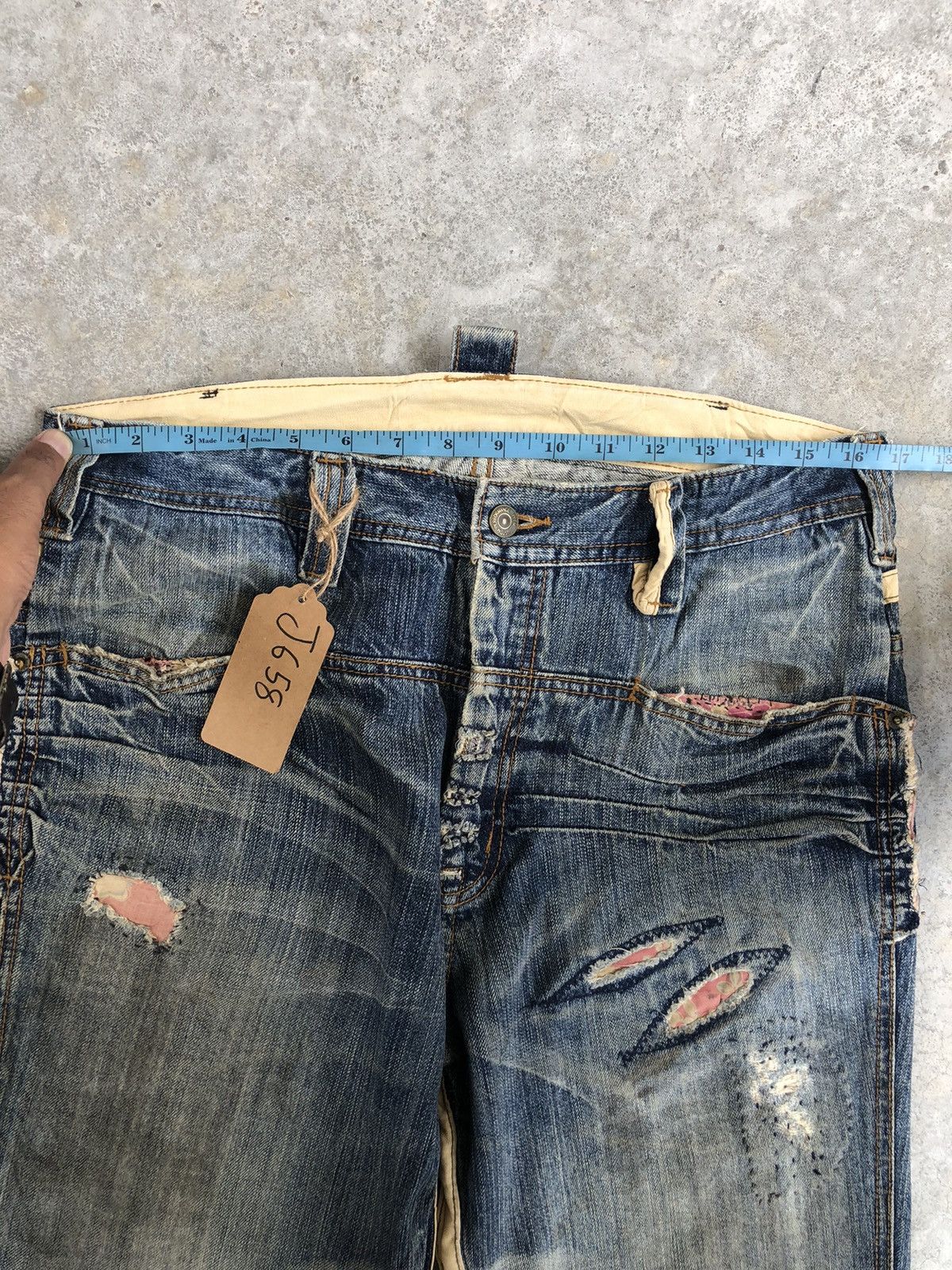 PPFM PPFM Distressed Jeans Size US 33 - 19 Thumbnail