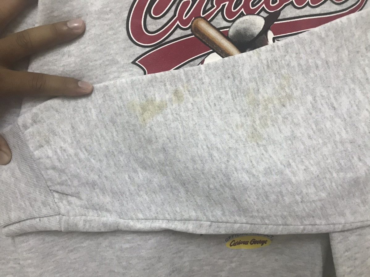 Japanese Brand × Vintage Vintage Curious George Monkey Baseball Sweatshirt Size US M / EU 48-50 / 2 - 6 Thumbnail