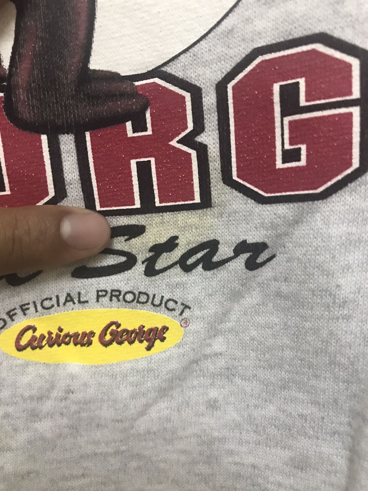 Japanese Brand × Vintage Vintage Curious George Monkey Baseball Sweatshirt Size US M / EU 48-50 / 2 - 7 Thumbnail