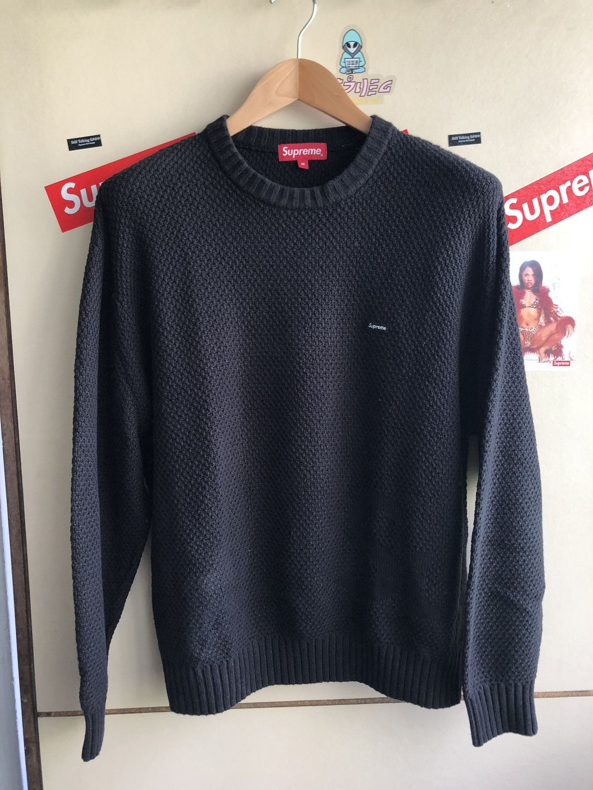 Supreme Supreme FW20 Textured Small Box Sweater Black Medium Knit | Grailed