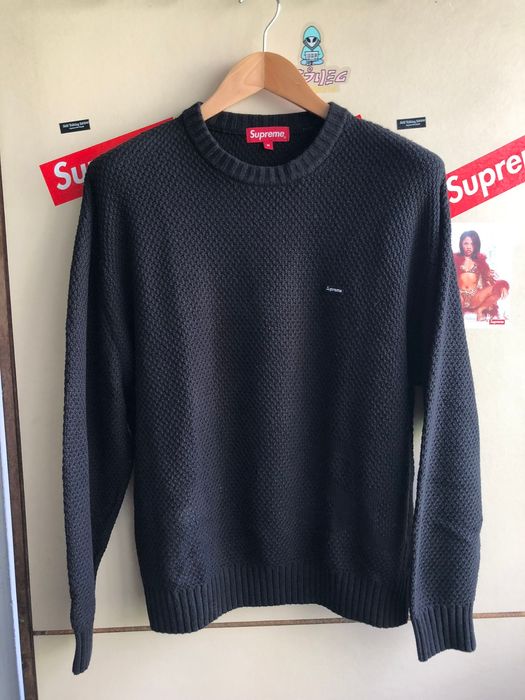 Supreme Supreme FW20 Textured Small Box Sweater Black Medium Knit