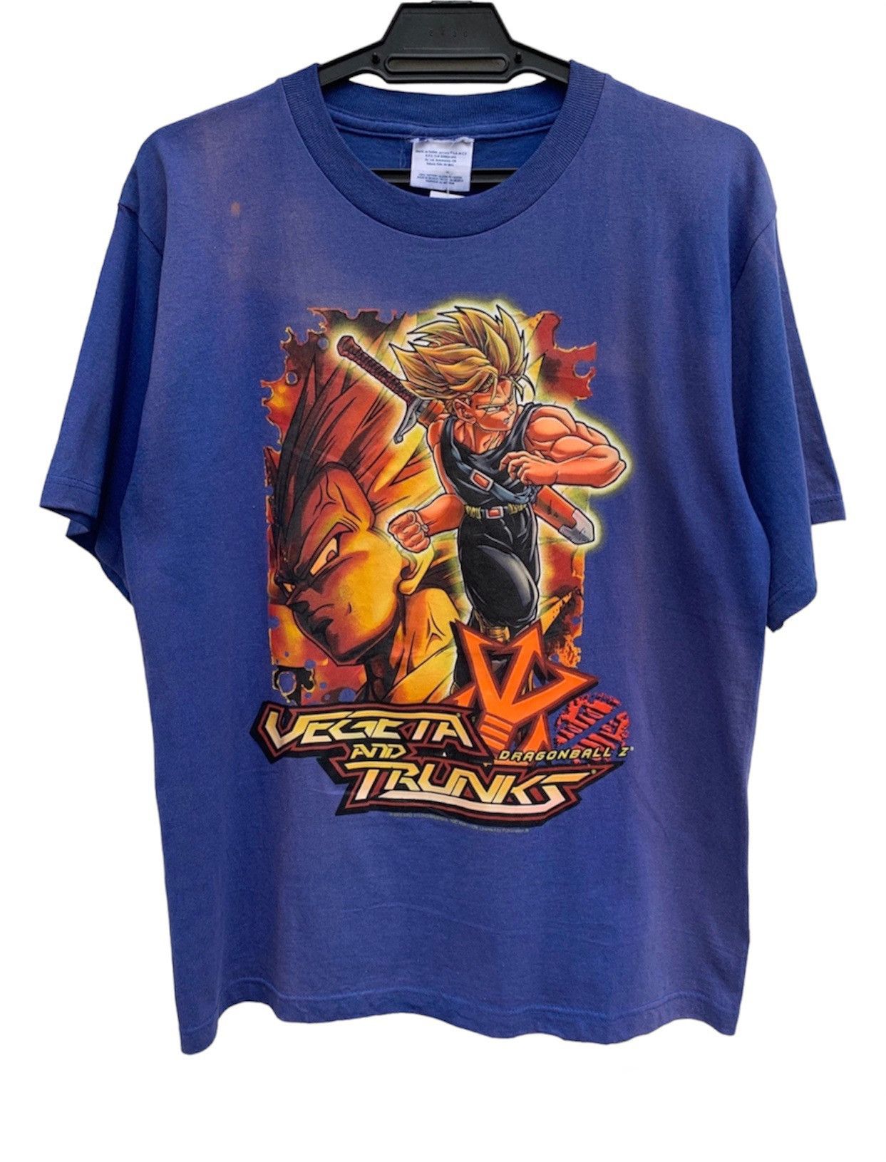 image of Anima x Cartoon Network Vintage Dragonball Z Movie Vegeta Trunks Anime Manga Tee in Purple (Size Me