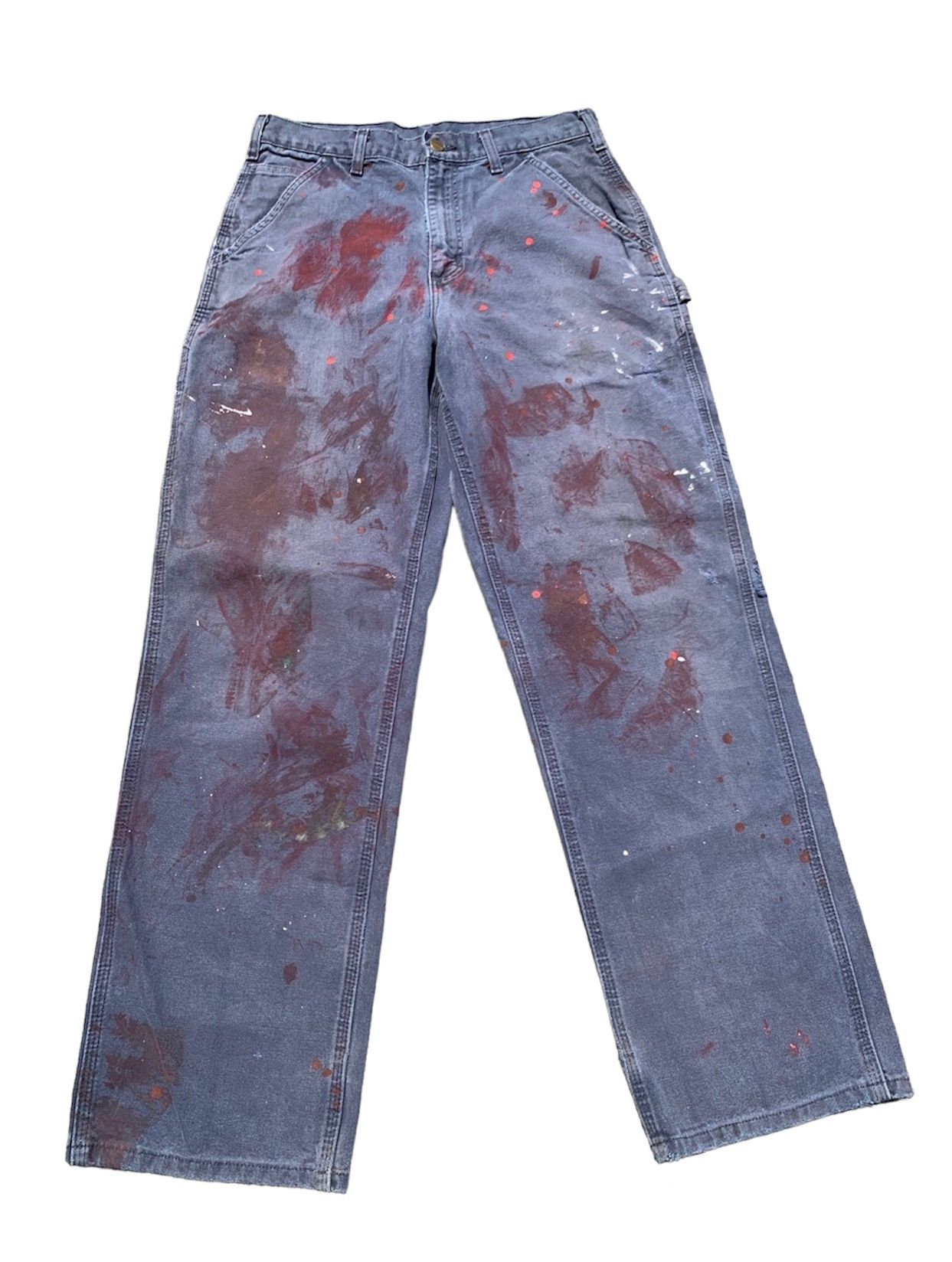 image of Carhartt Paint Splatter Carpenter Pants in Navy, Men's (Size 31)