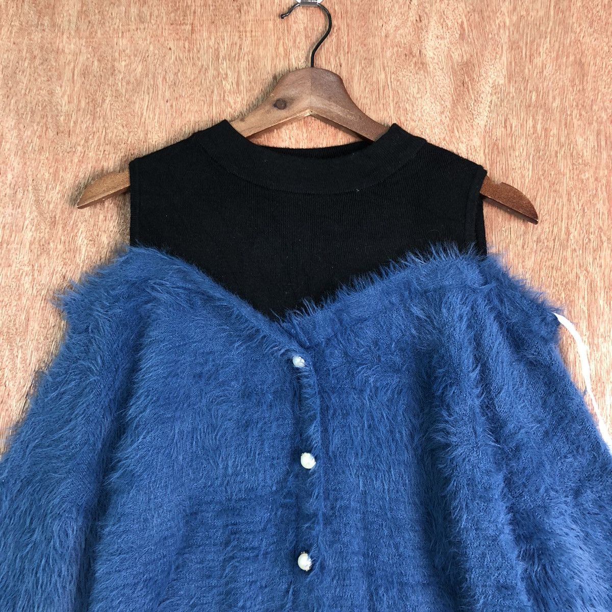 Homespun Knitwear Cecil Mc Bee Blue MOhair Knitwear Size US M / EU 48-50 / 2 - 2 Thumbnail