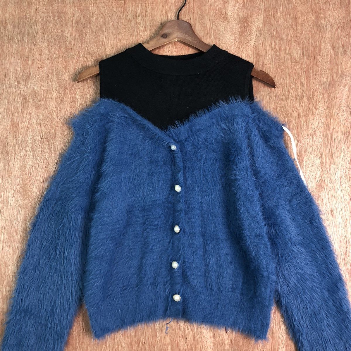 Homespun Knitwear Cecil Mc Bee Blue MOhair Knitwear Size US M / EU 48-50 / 2 - 3 Thumbnail