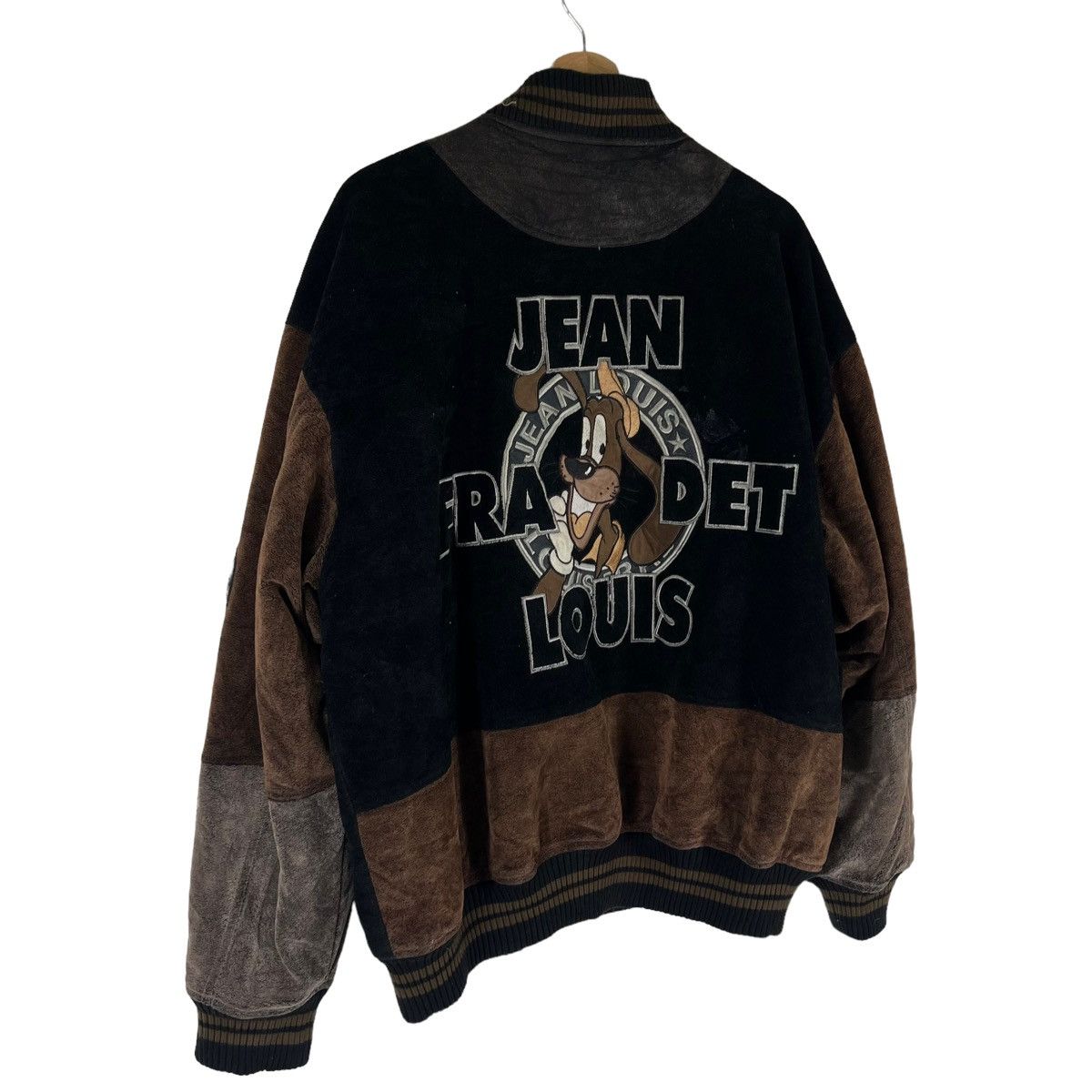 Japanese Brand VINTAGE VARSITY JACKET JEAN LOUIS PRADET SOFT LEATHER Size US L / EU 52-54 / 3 - 7 Thumbnail