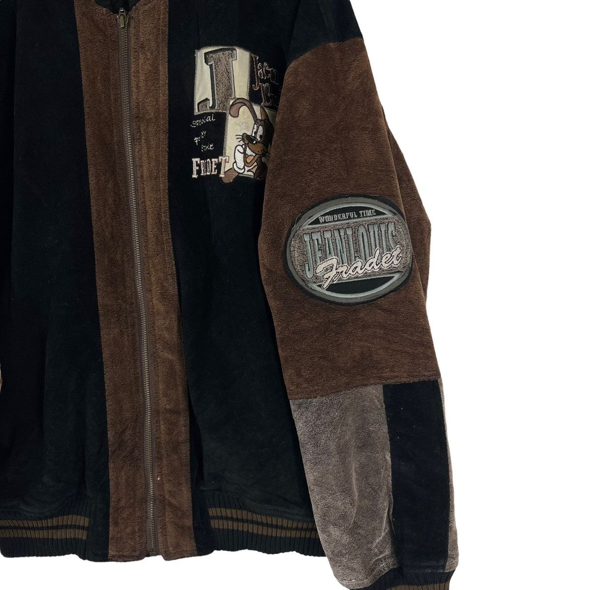 Japanese Brand VINTAGE VARSITY JACKET JEAN LOUIS PRADET SOFT LEATHER Size US L / EU 52-54 / 3 - 4 Thumbnail